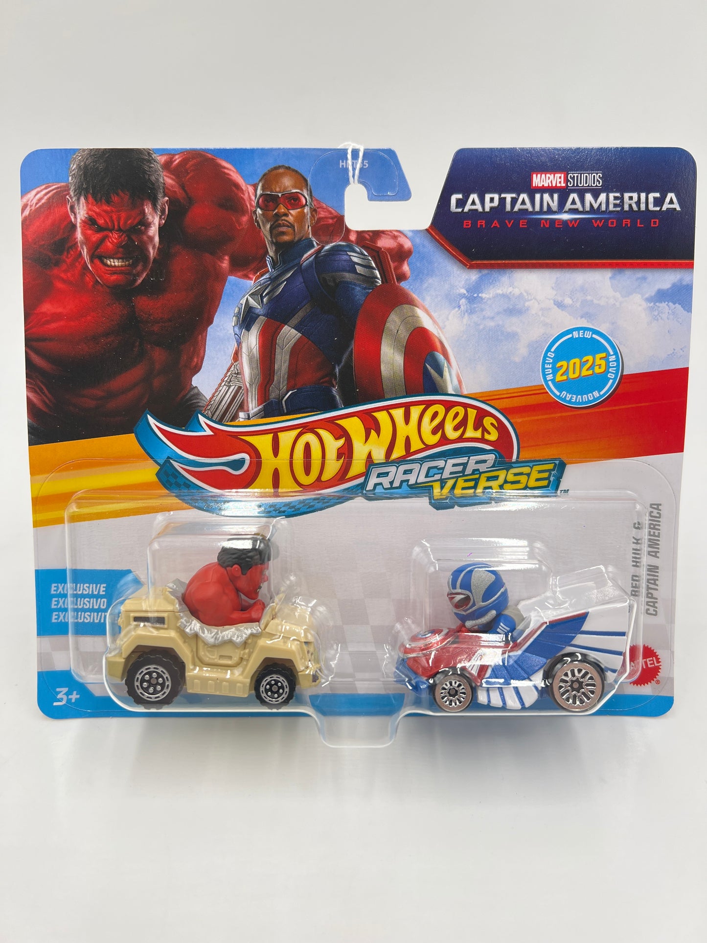 2025 Hot Wheels Racer Verse 2 Pack Marvel Studios Red Hulk & Captain America 116A
