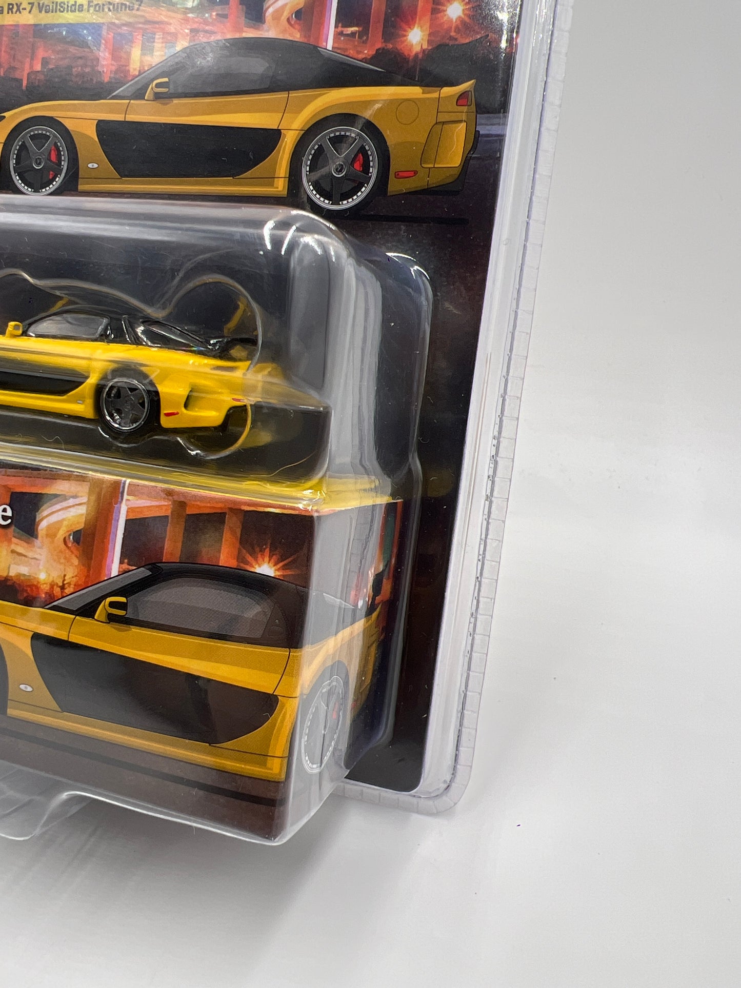 Tarmac Works Mijo Exclusives Mazda RX-7 VeilSide Fortune7 Yellow