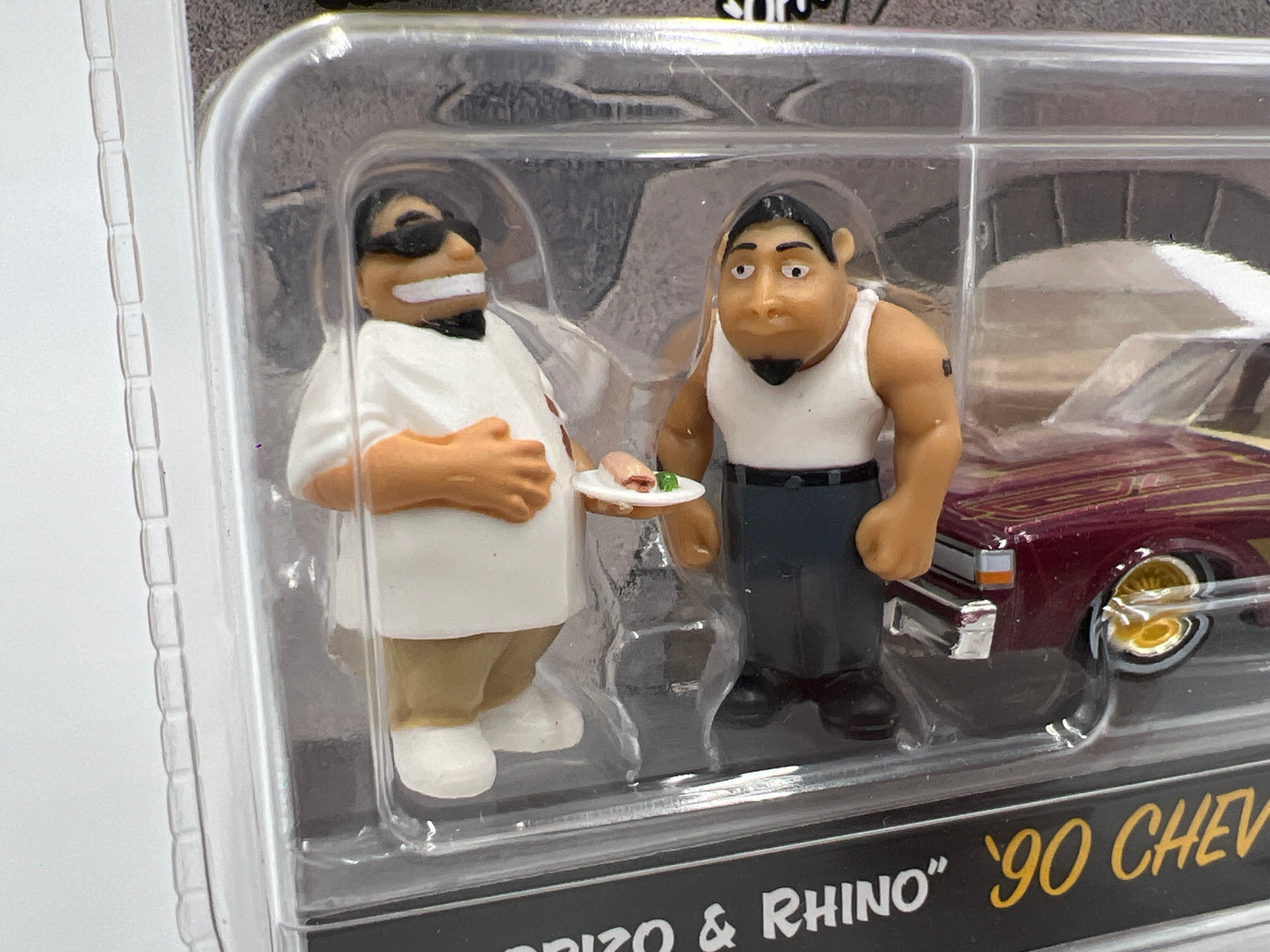 Greenlight x DGA Homie Rollerz 90 Chevy Caprice Classic Maroon & Chorizo/Rhino