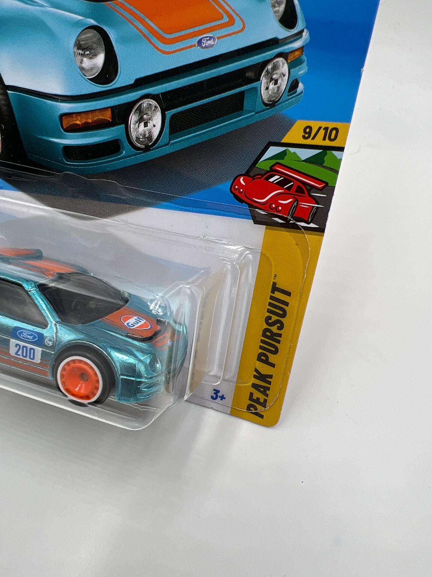 2025 Hot Wheels Super Treasure Hunt #247 Ford RS200 Gulf Blue W/Protector