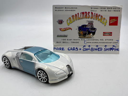 Hot Wheels 2007 Mystery Cars Bugatti Veyron White Loose