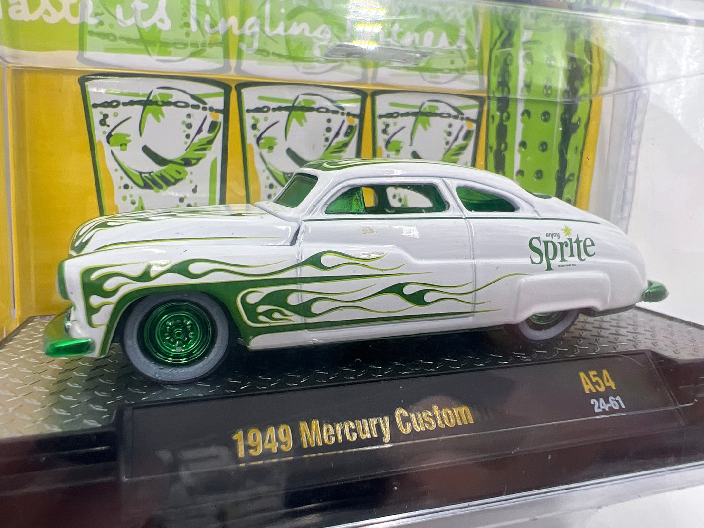 2025 M2 Machines Coca Cola CHASE Sprite 1949 Mercury Custom White A54