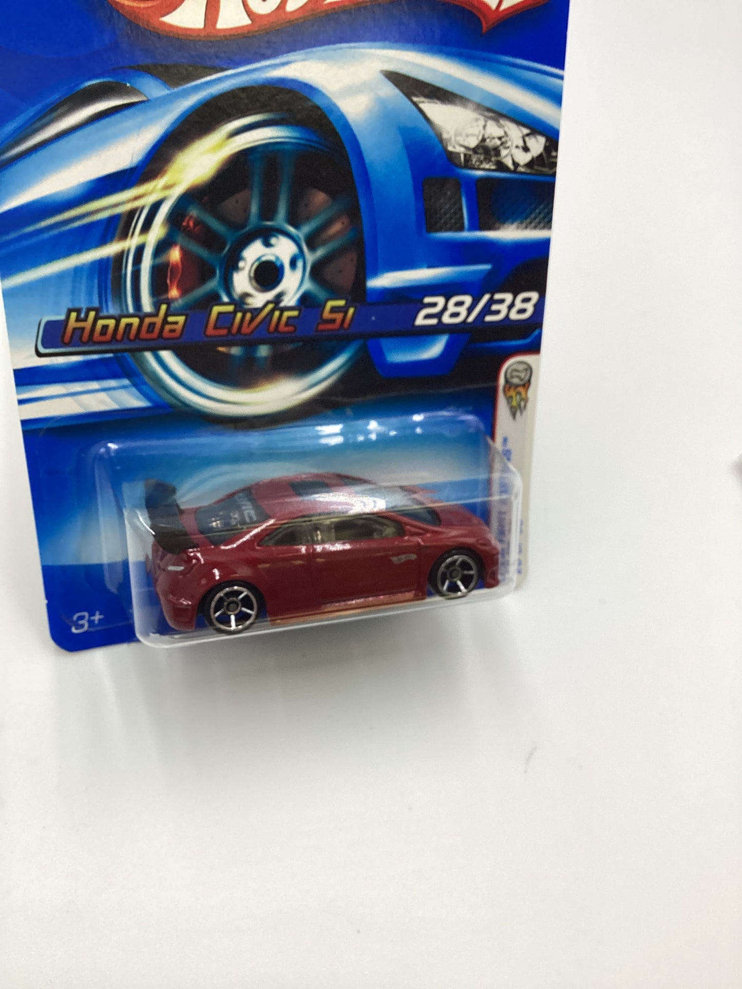 2006 Hot wheels #028 Honda Civic Si Red OH5 Chrome Wheels SR