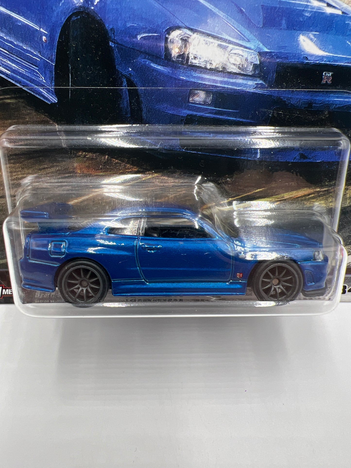 Hot Wheels Premium Fast & Furious Fast Superstars #1 Nissan Skyline GTR BNR34 Blue W/Protector