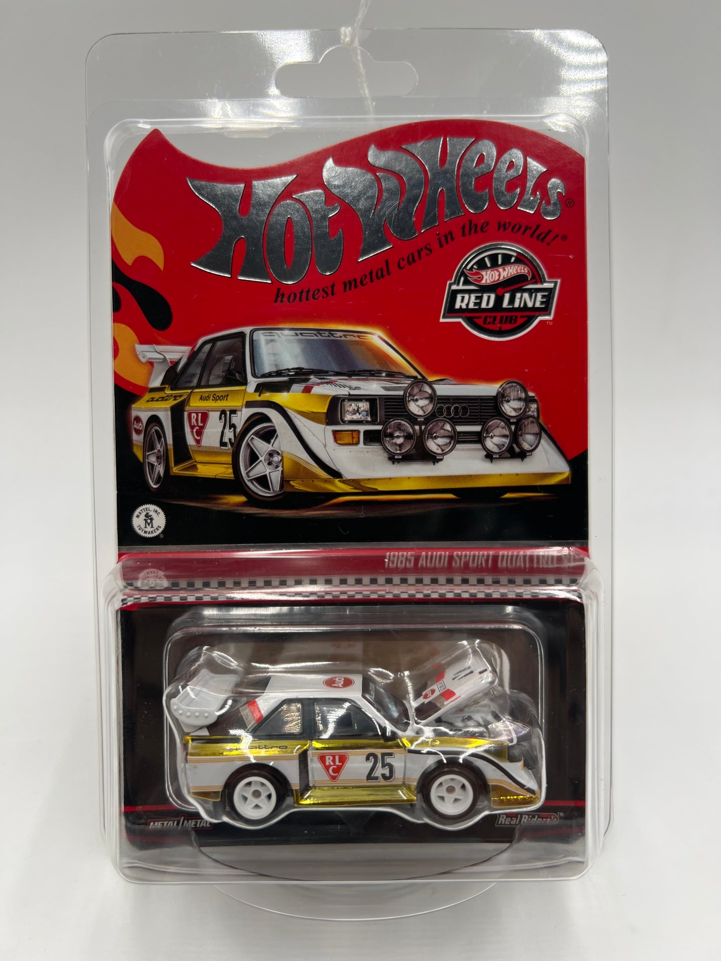 2025 Hot Wheels RLC 1985 Audi Sport Quattro S1 White/Gold W/Protector