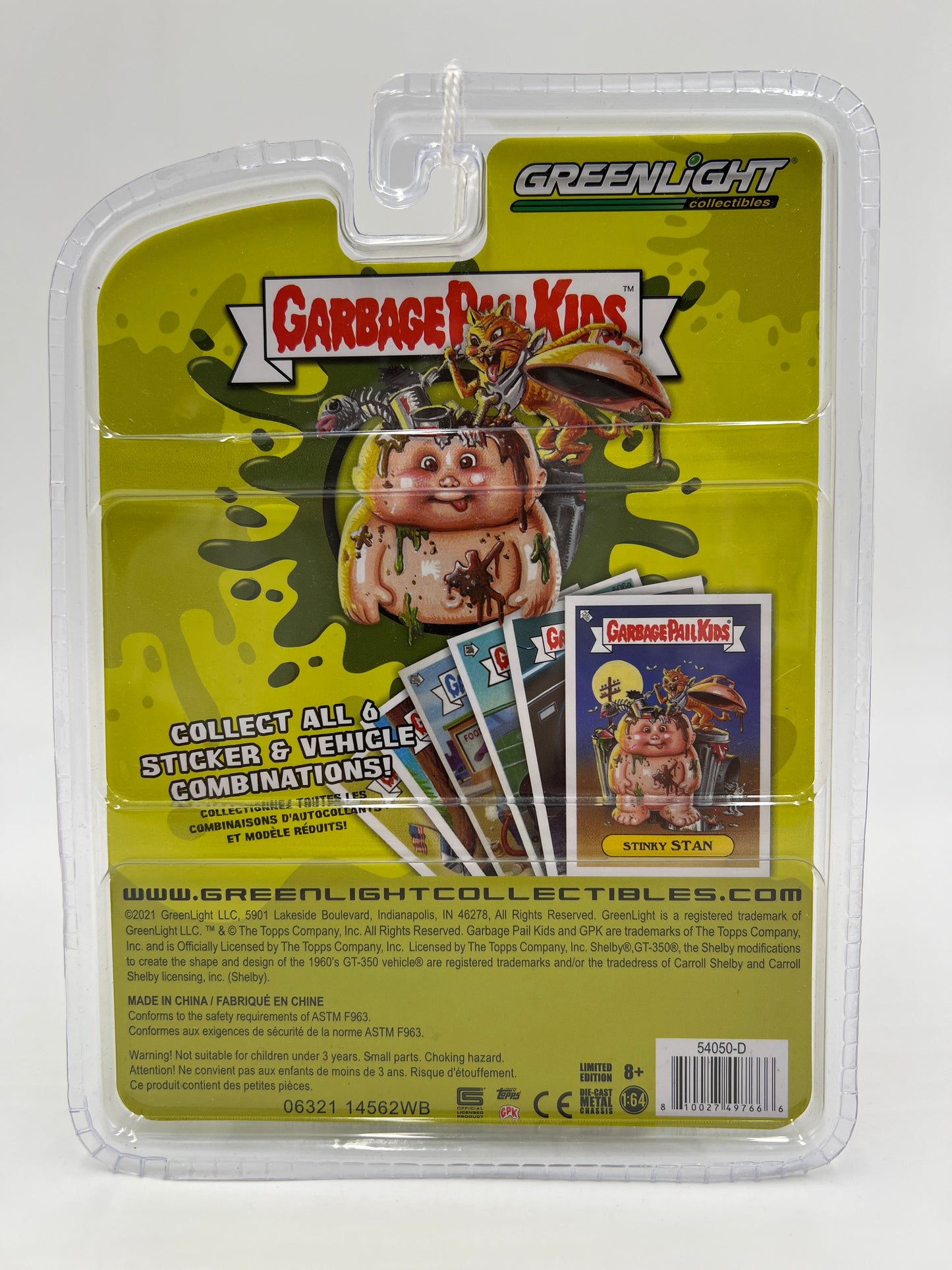 Greenlight Garbage Pail Kids Series 3 CHASE 1966 Shelby GT350 Yellow