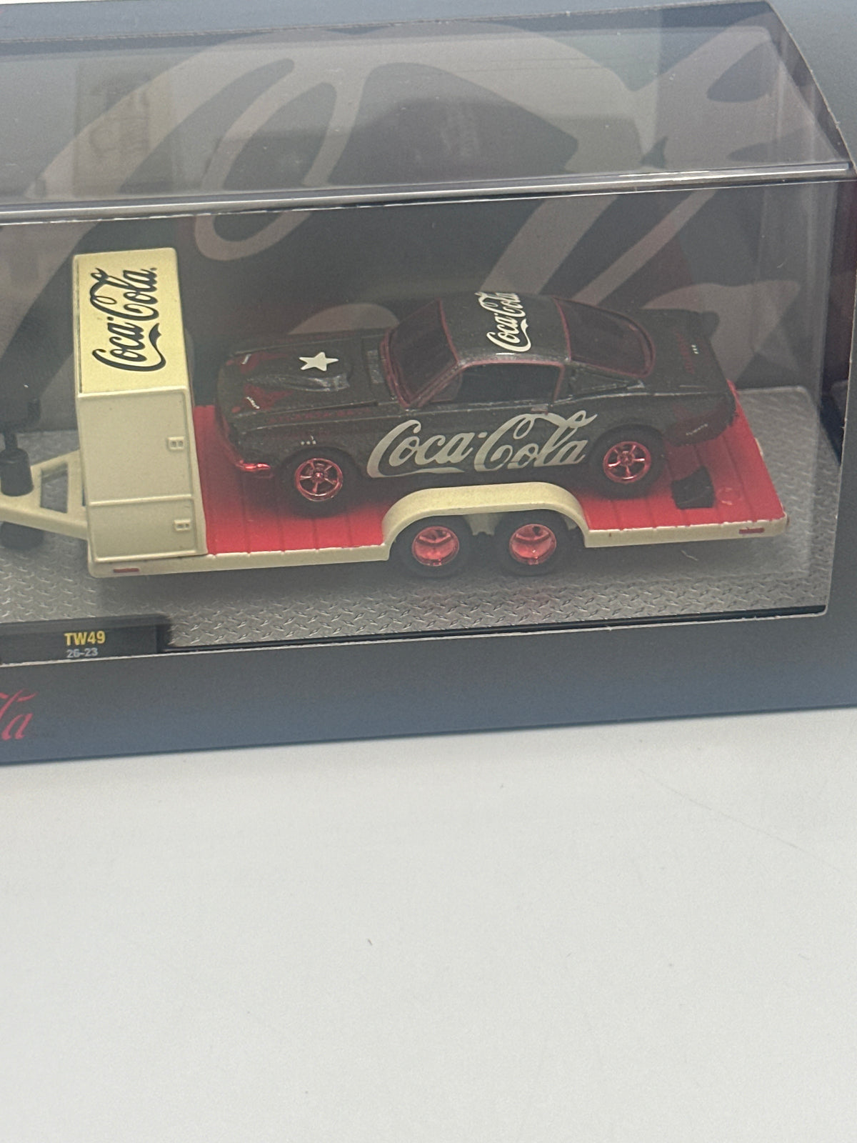 M2 Machines auto haulers 1990 Ford F350 Dually truck & 1965 Ford Mustang 2+2 Drag TW49 Chase