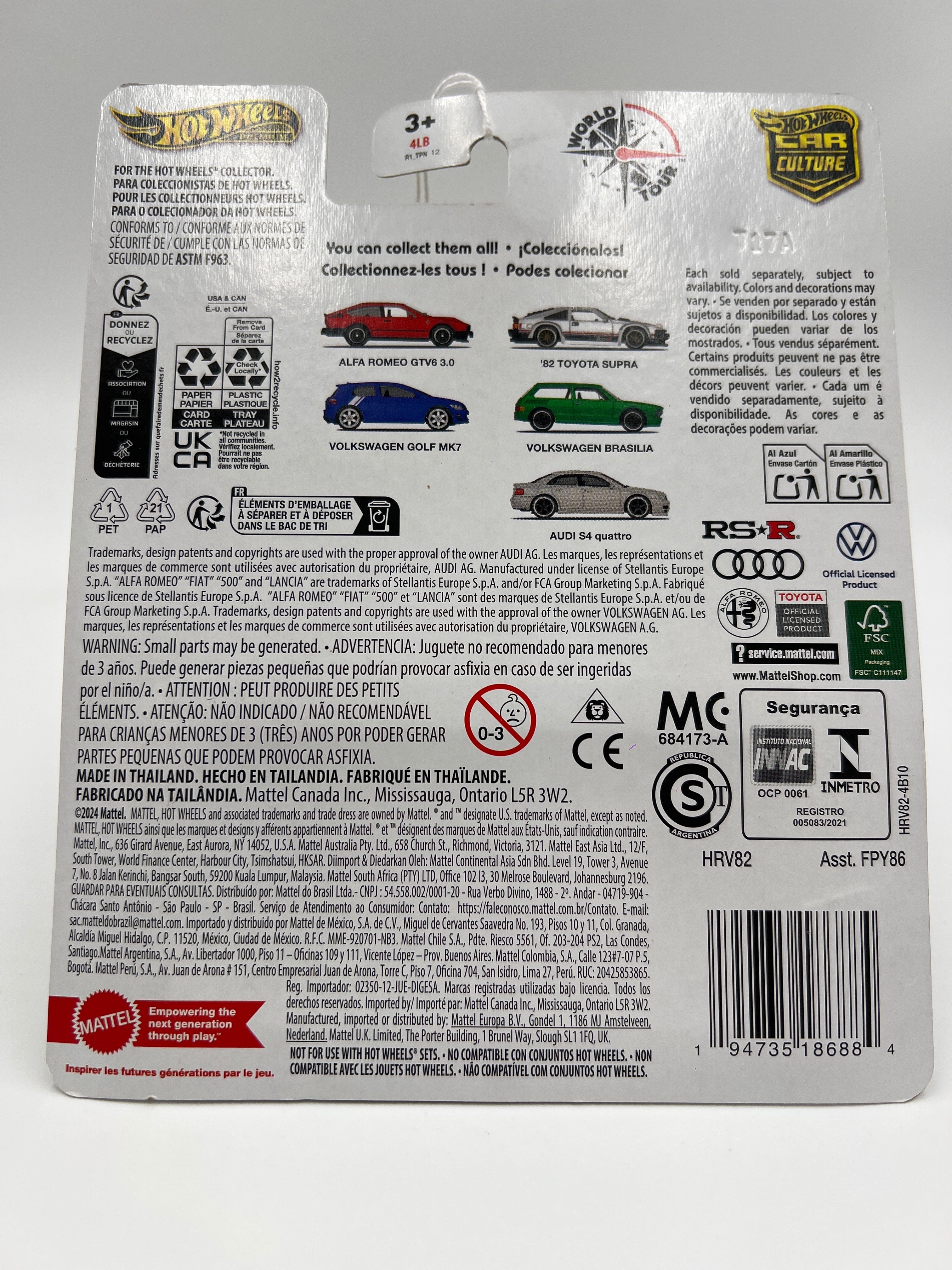 Hot Wheels Car Culture World Tour #4 Volkswagen Brasilia Green