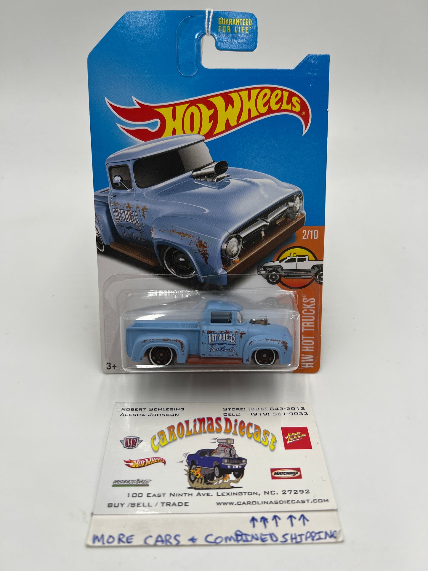 2017 Hot Wheels Kmart Exclusive HW Hot Trucks Custom 56 Ford Truck Light Blue 239F