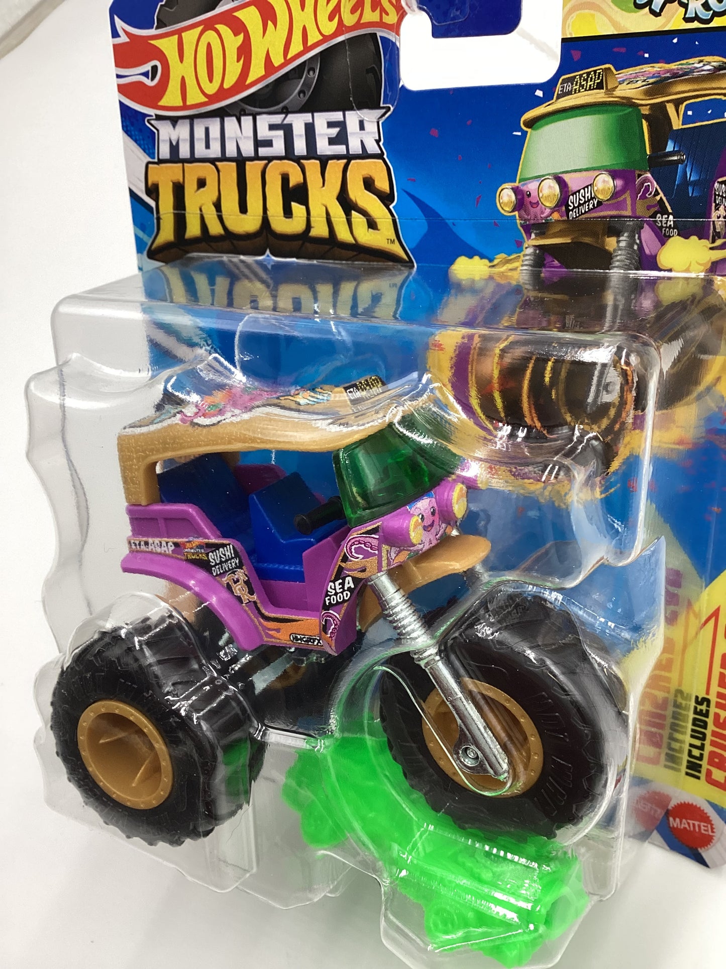 2024 Hot wheels Monster Trucks Snack Pack #4 Tuk N Roll Purple 130G