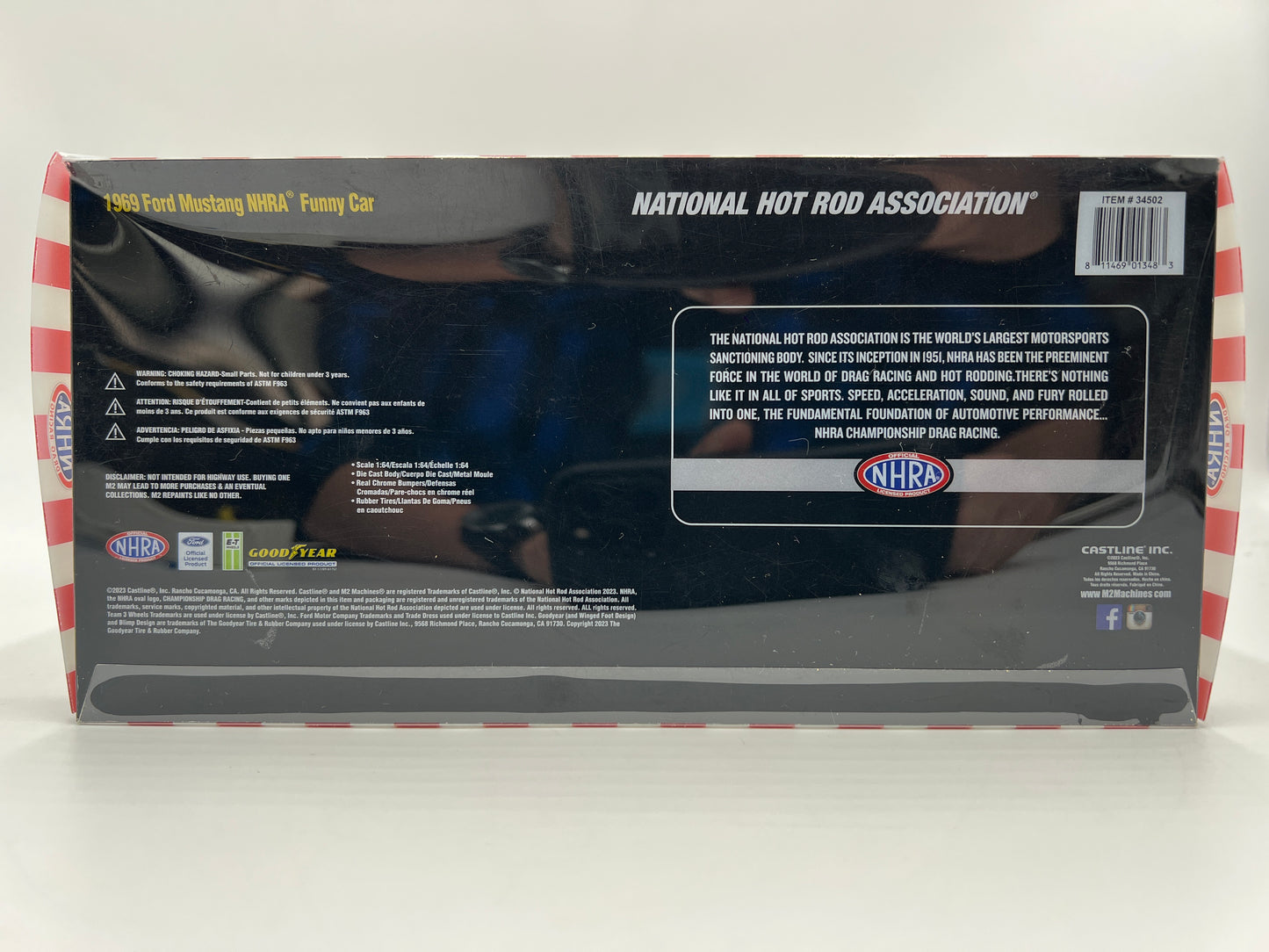 M2 Machines Holiday Ornaments 2 Pack 1969 Ford Mustang NHRA Funny Car