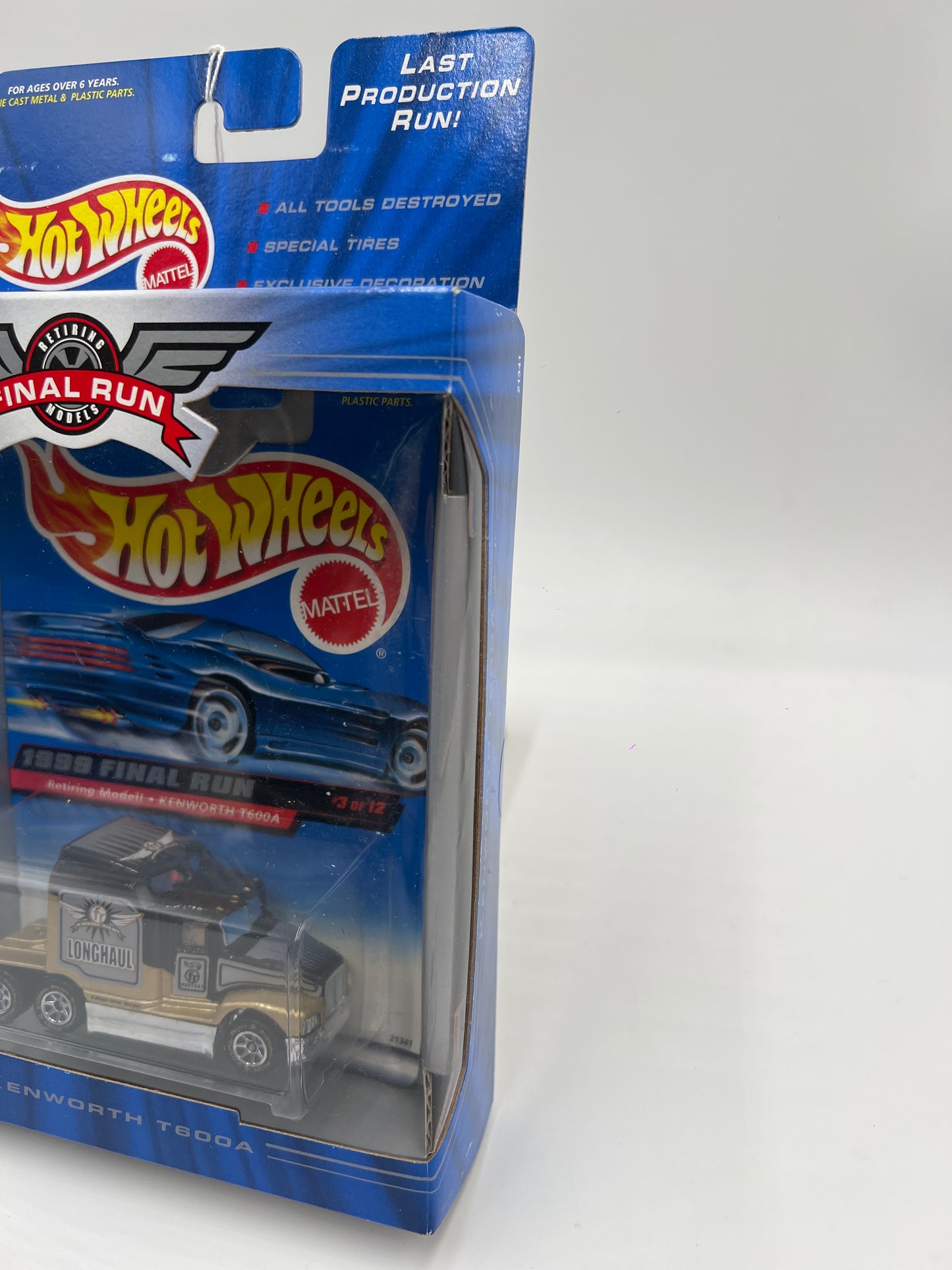 1999 Hot Wheels Final Run #3 Kenworth T600A Black/Gold