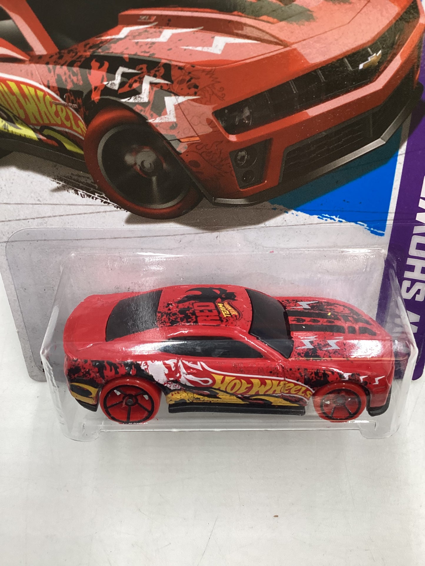 2013 Hot Wheels #192 12 Camaro ZL1 Red 3B