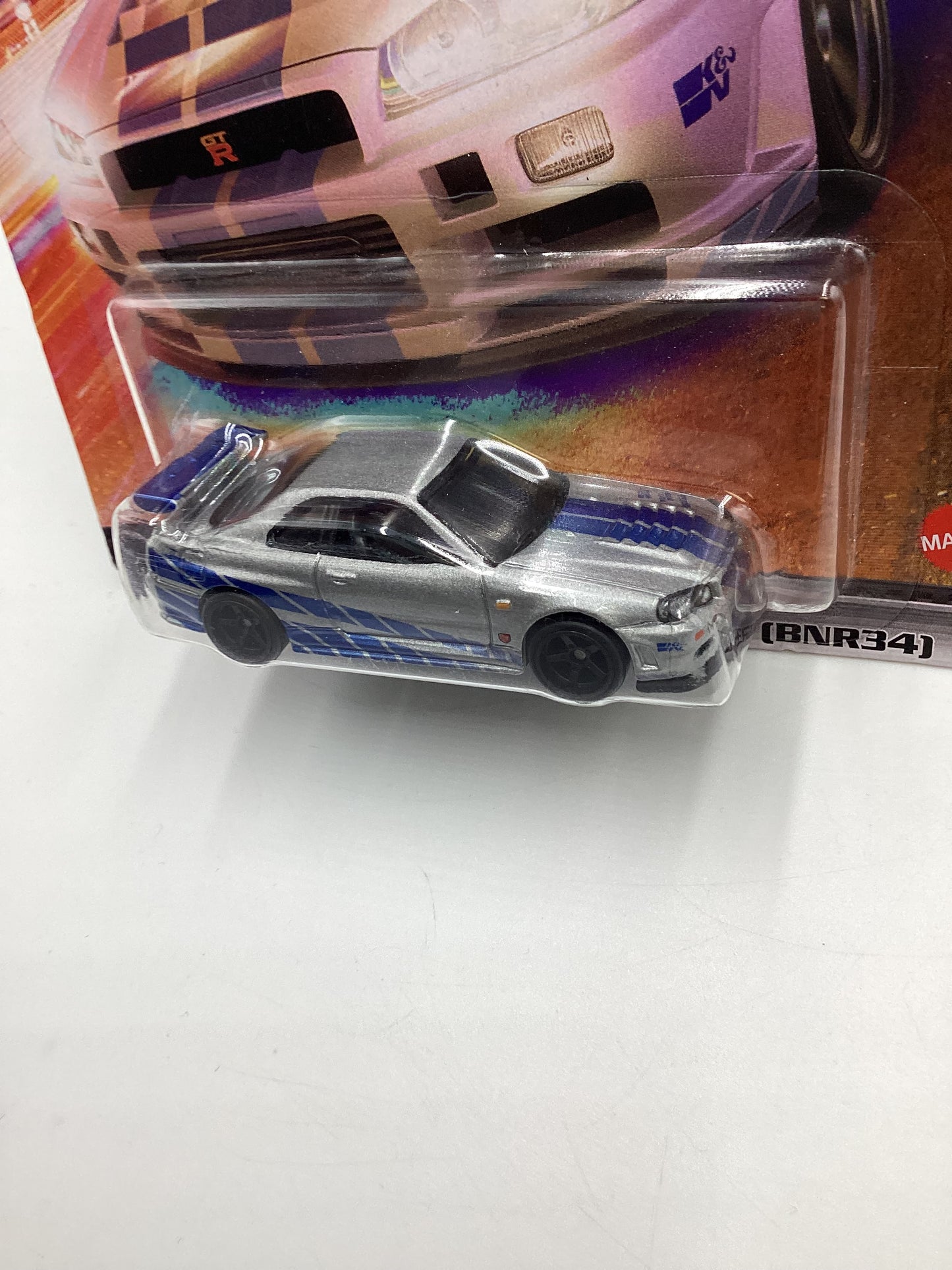 Hot wheels Premium Fast and Furious #4 Nissan Skyline GT-R R-34 Silver with protector