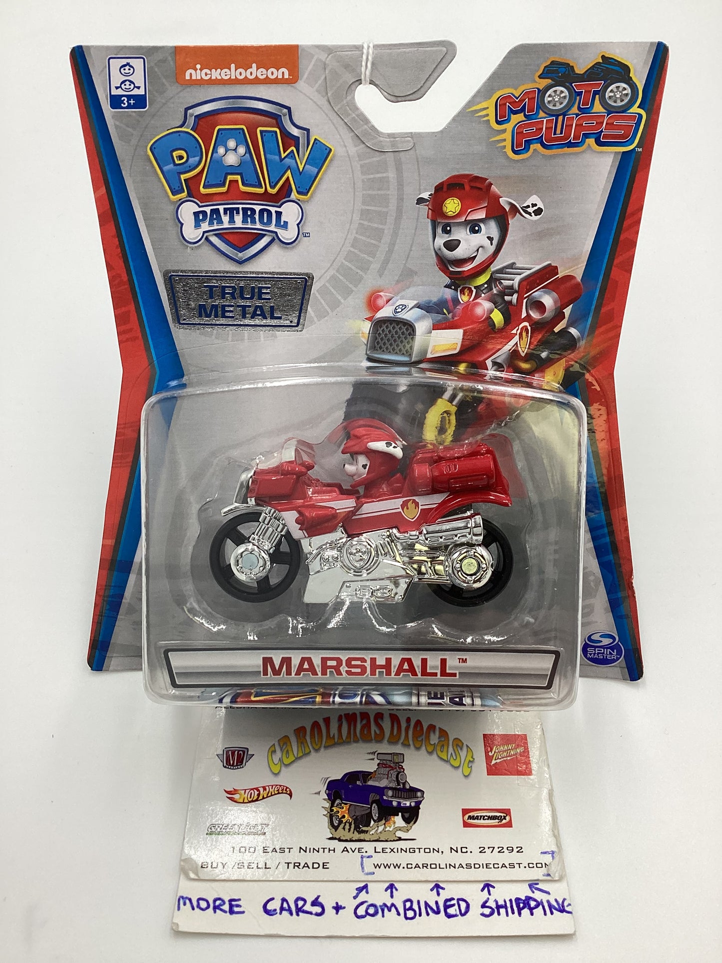 Nickelodeon Paw Patrol Moto Pups Marshall Chrome Engine True Metal Rare VHTF