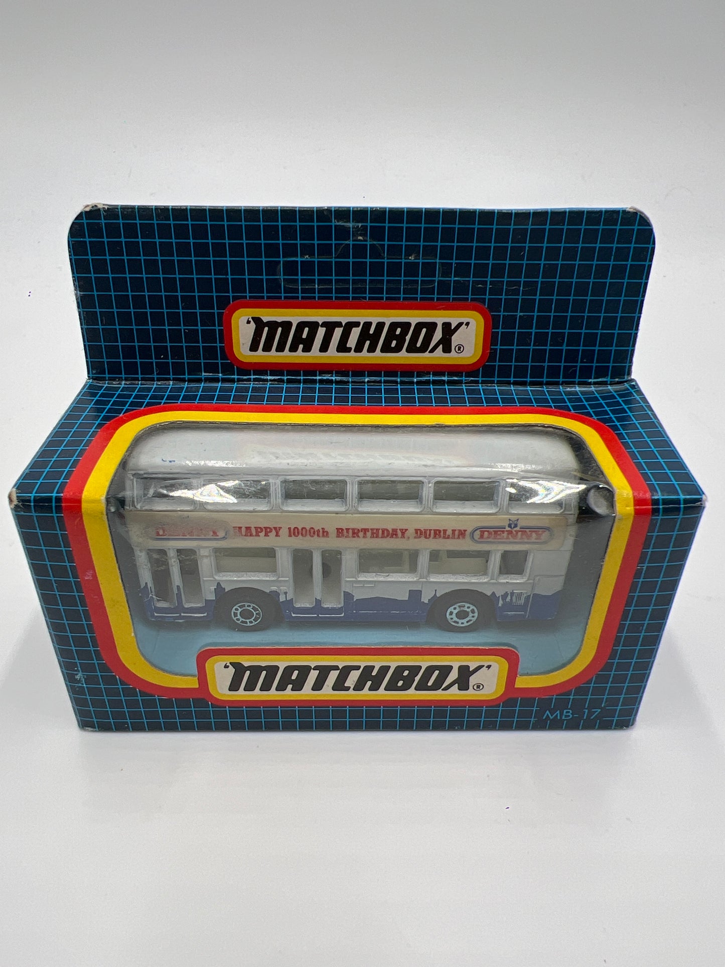 Matchbox Unpunched #17 Denny 1000th Birthday Dublin London Bus White