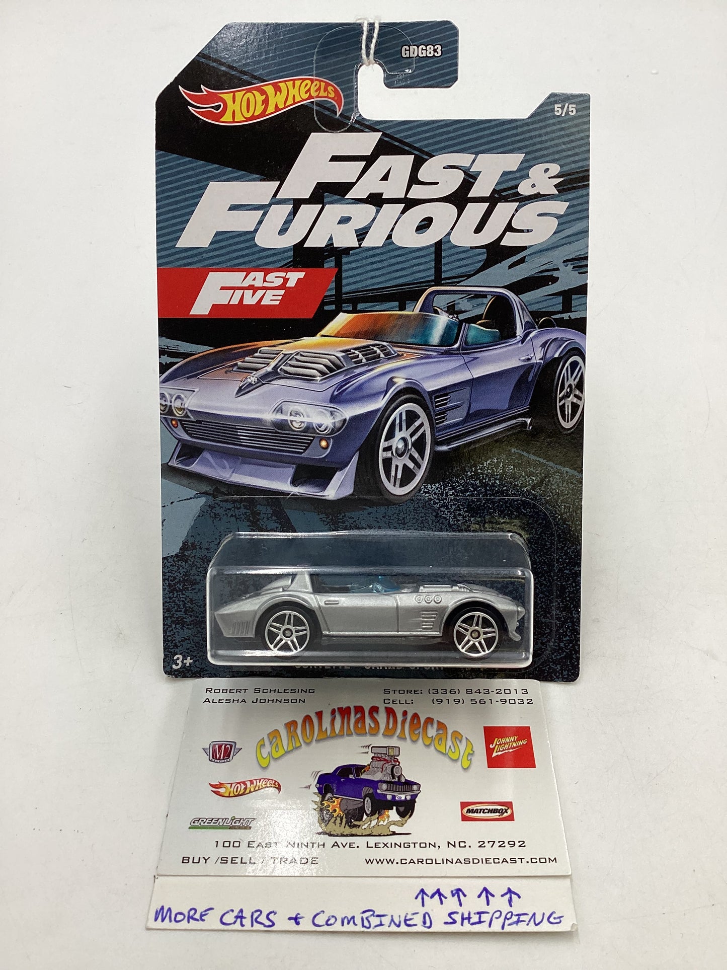 2021 Hot wheels Fast and furious Fast Five Corvette Grand Sport #5 71F