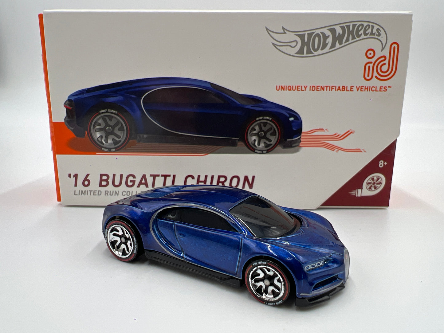 Hot Wheels iD Turbo Series 2 #3 16 Bugatti Chiron Blue Opened