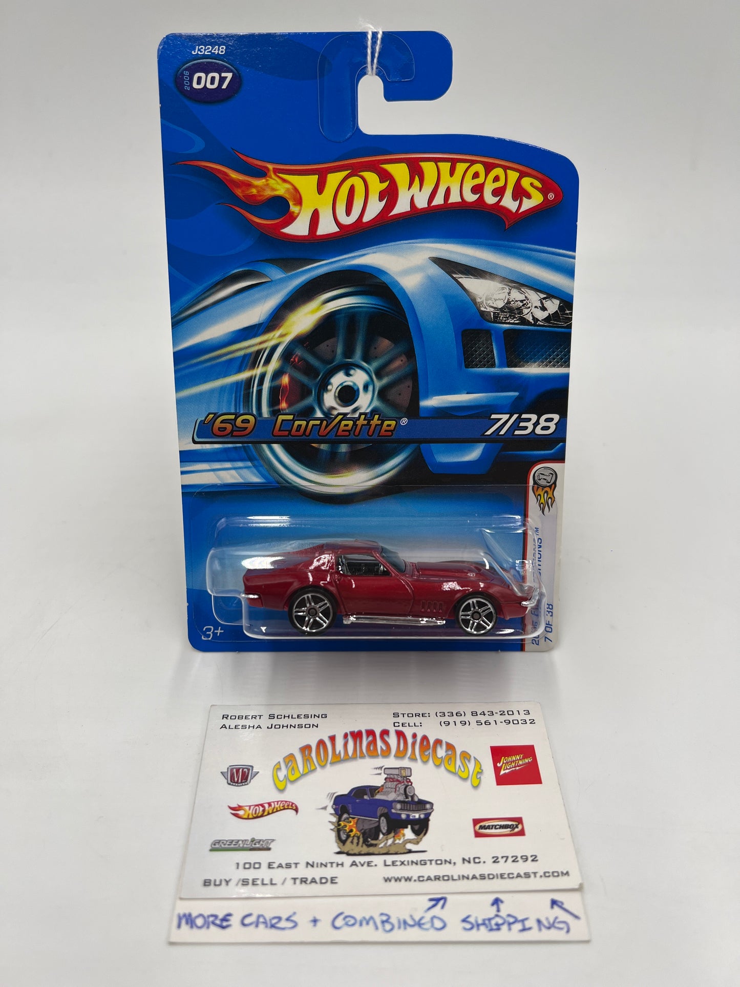 2006 Hot Wheels First Editions #7 69 Corvette Red 15F