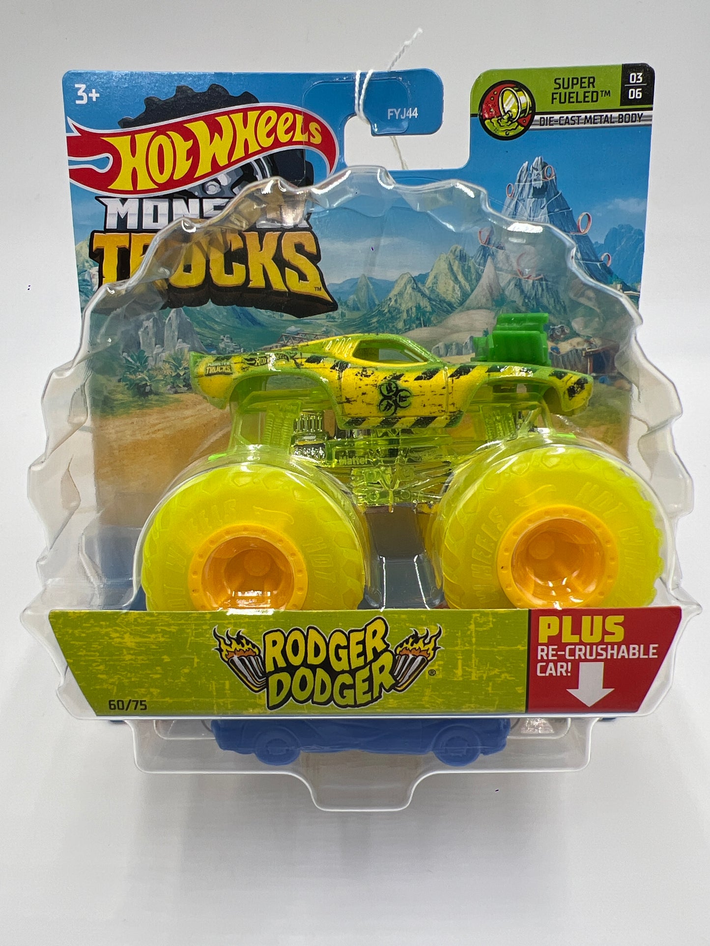 Hot Wheels Monster Trucks Super Fueled #60 Rodger Dodger 134D
