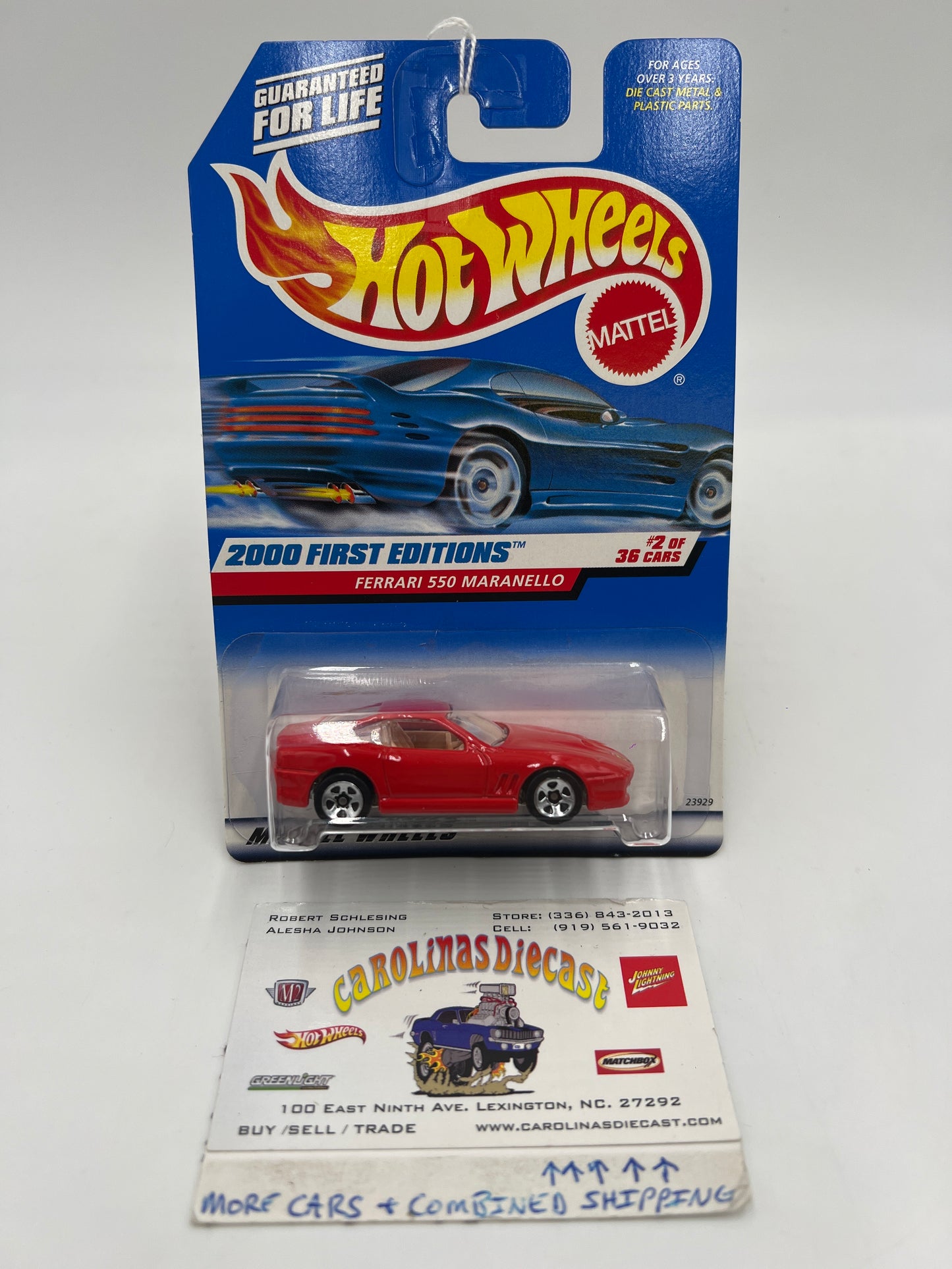 2000 Hot Wheels First Editions #062 Ferrari 550 Marlanello Red