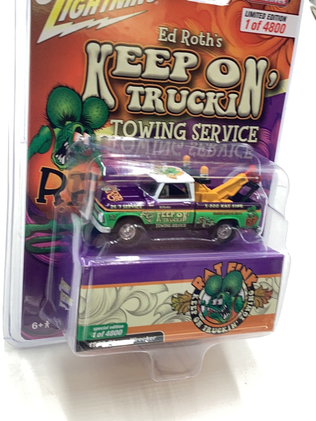 Johnny Lightning 1966 Chevy Wrecker Rat Fink MiJo exclusive 232F