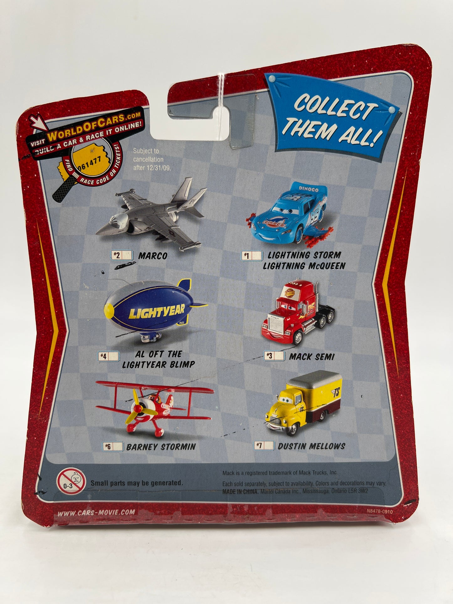 Disney Pixar The World Of Cars Race O Rama #7 Mega Size Dustin Mellows 141A