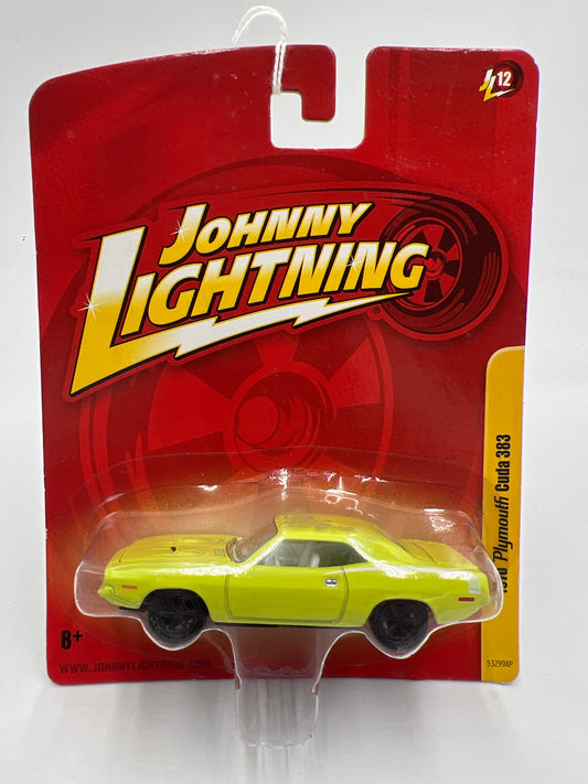 Johnny Lightning Small Card 1970 Plymouth Cuda 383 Light Green