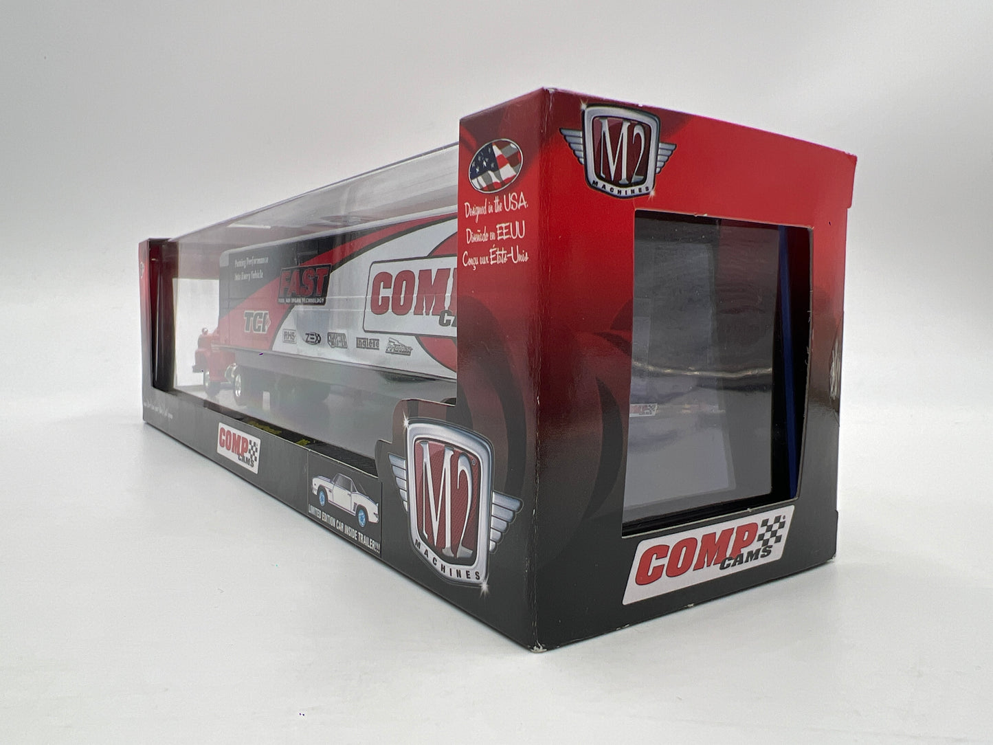 M2 Machines Auto Haulers Comp Cams 1958 Chevrolet Spartan LCF & 1969 Chevrolet Camaro RS R25