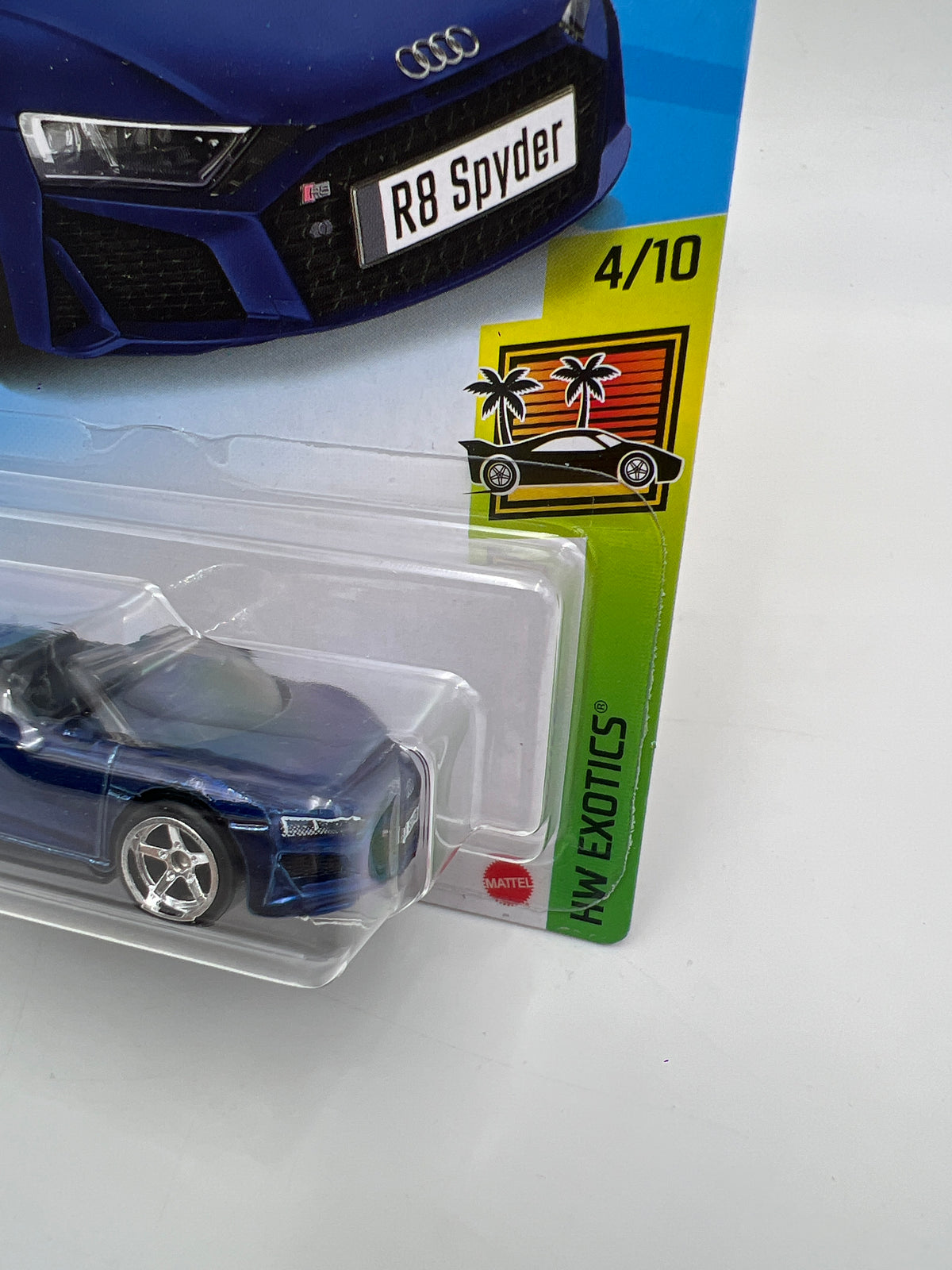 2021 Hot Wheels Super Treasure Hunt #211 2019 Audi R8 Spyder Blue W/Protector
