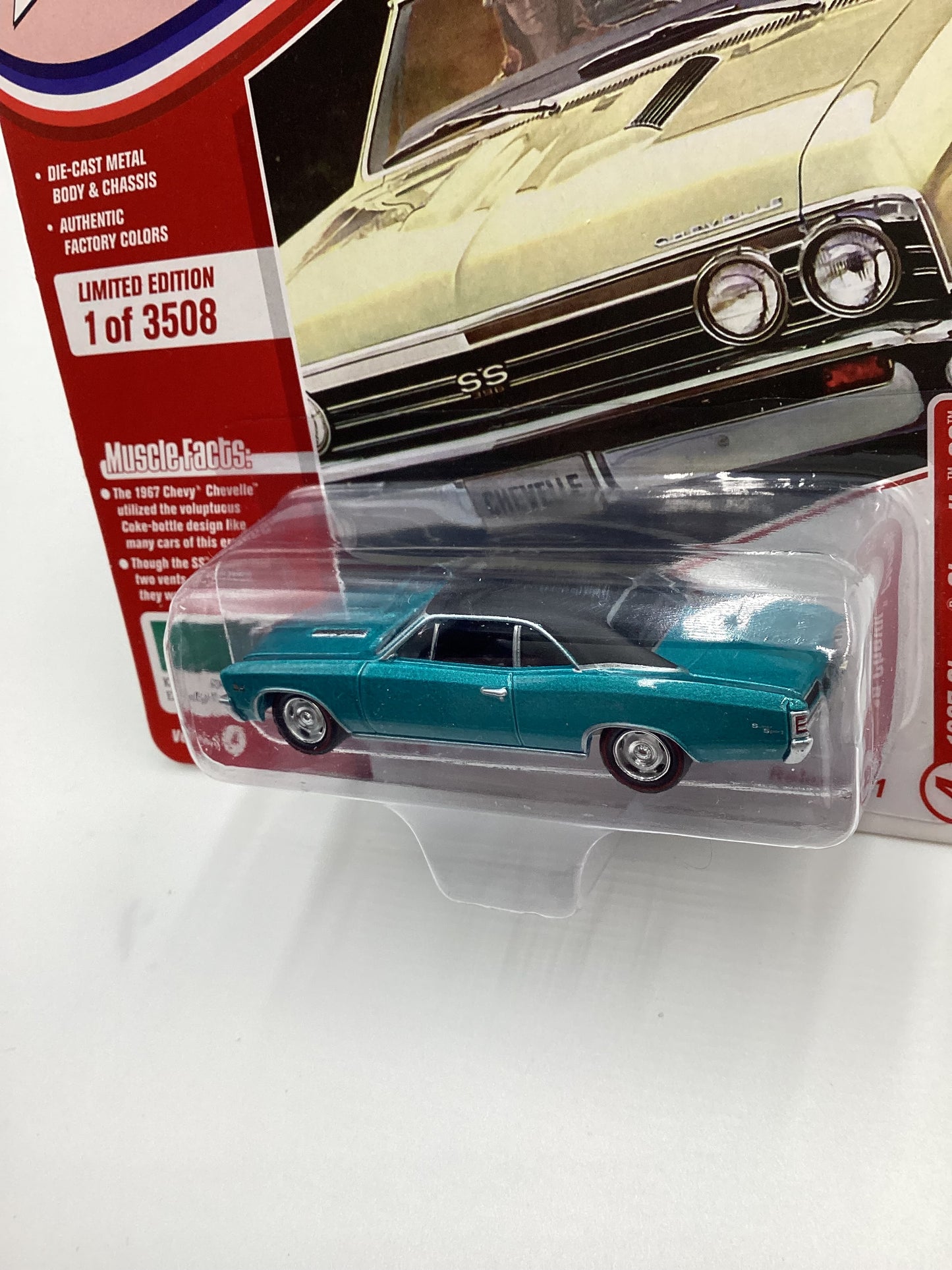 Johnny Lightning Muscle Cars USA Release 1 Version A 1967 Chevy Chevelle SS Light Blue 229E