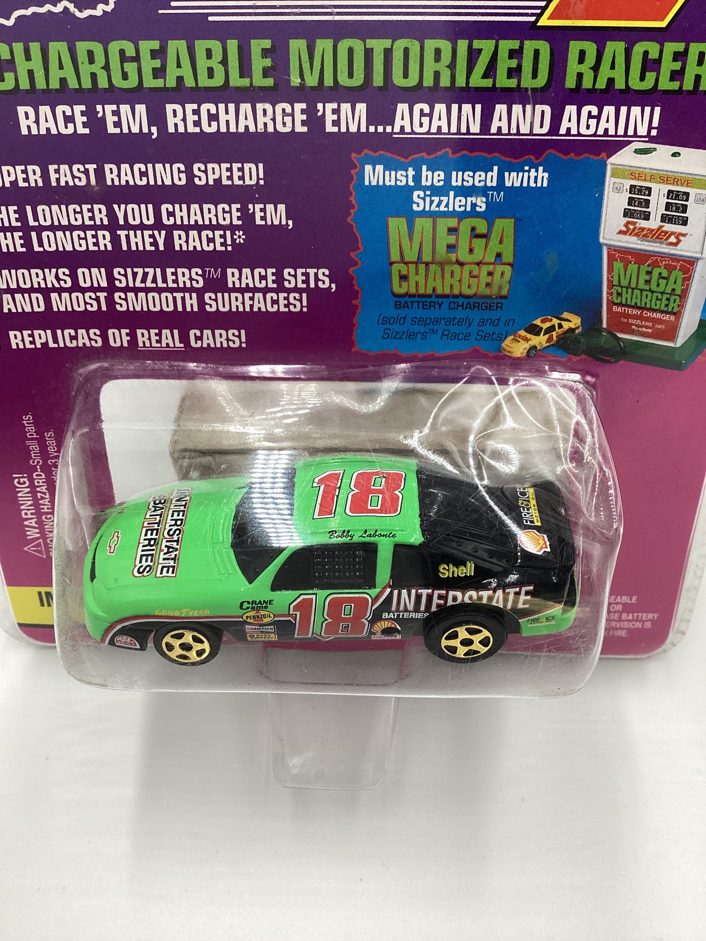 Playing Mantis Sizzlers Rechargeable Motorized Racers Interstate Batteries Bobby Labonte Green #18 (SR)