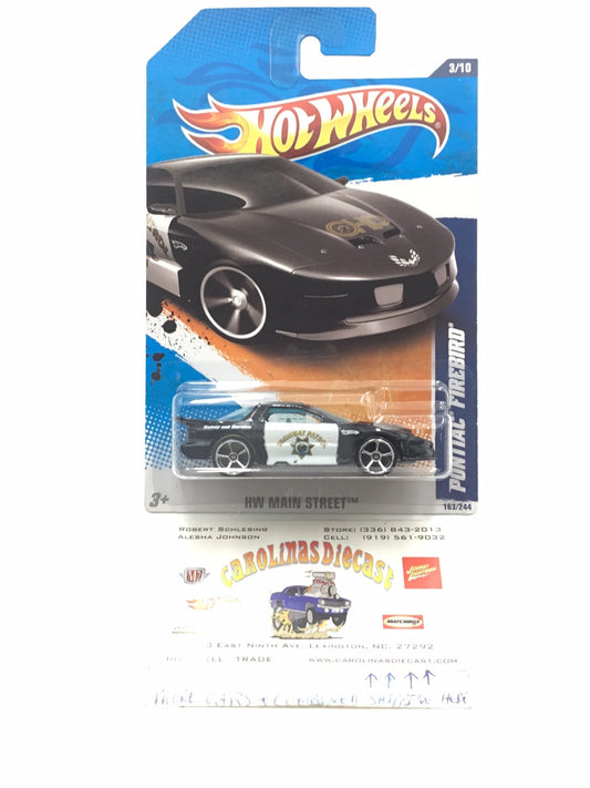 2011 Hot Wheels #163 Pontiac Firebird (Black)