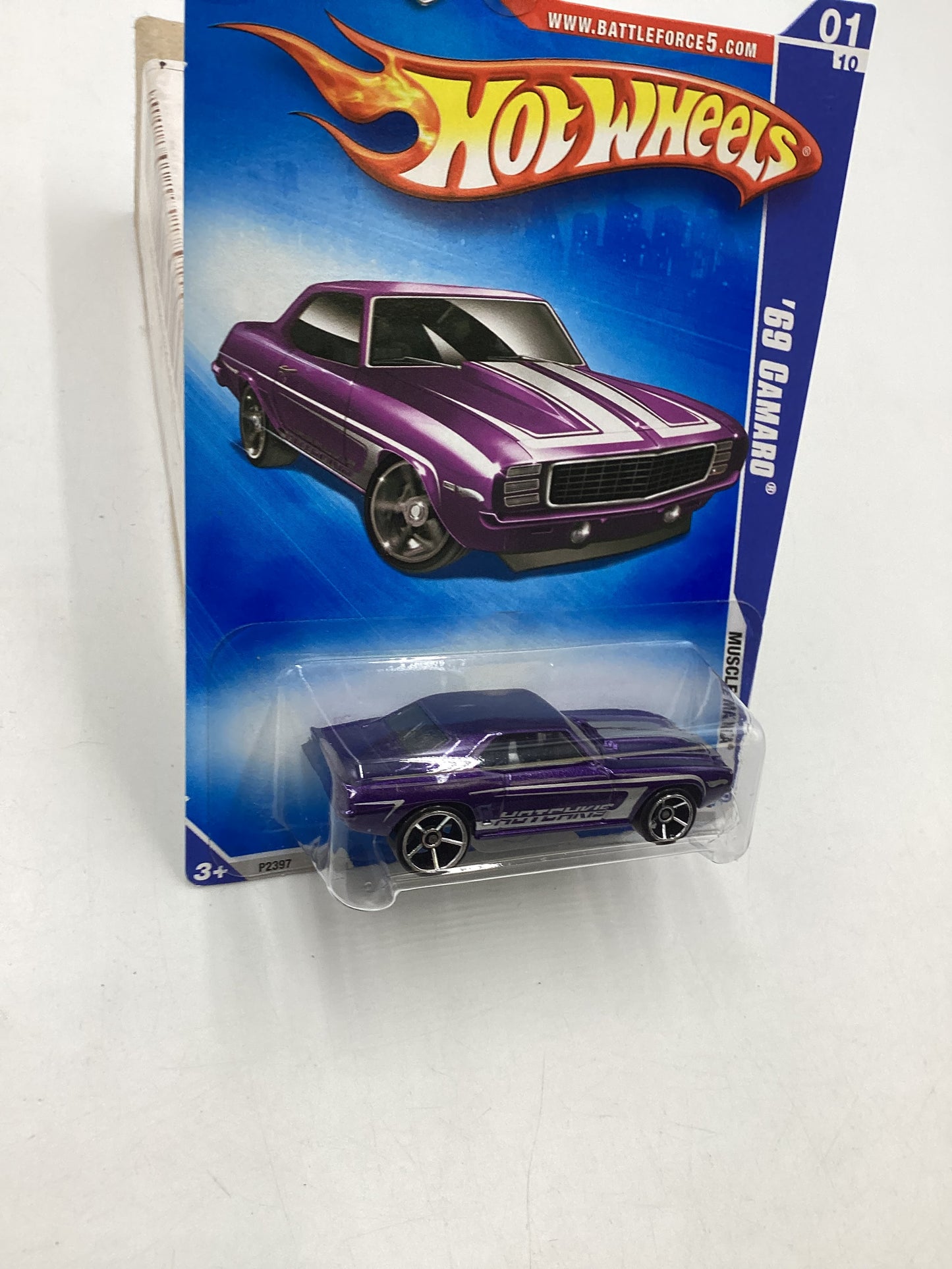 2009 Hot wheels #077 Purple 69 Camaro 14B