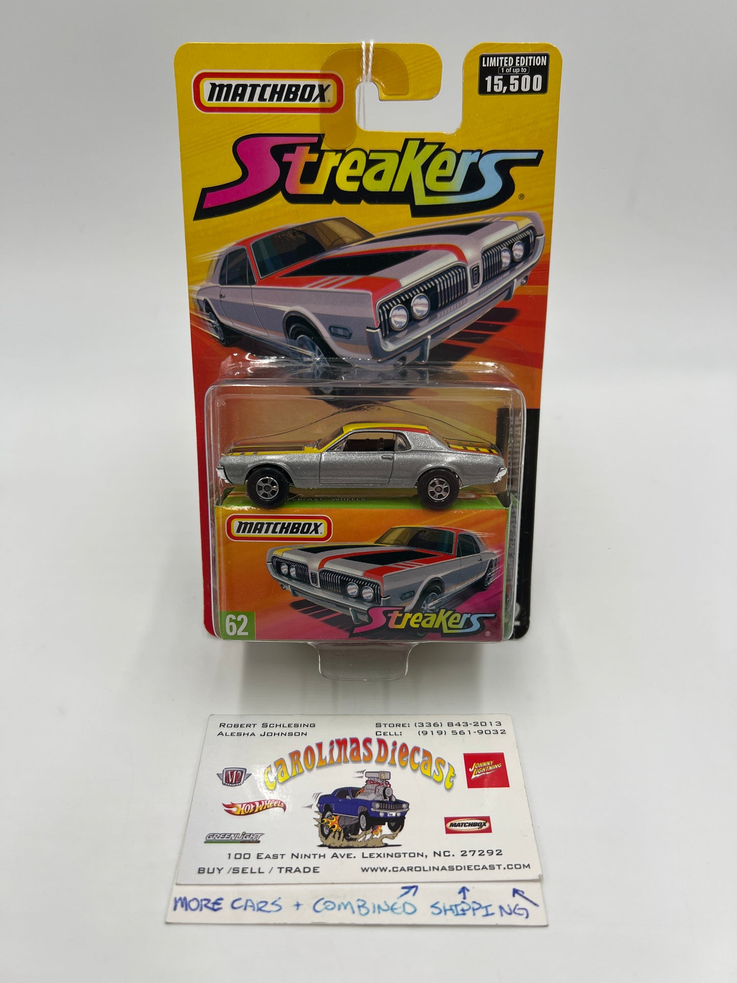 Matchbox Streakers #62 1968 Mercury Cougar Silver 168L