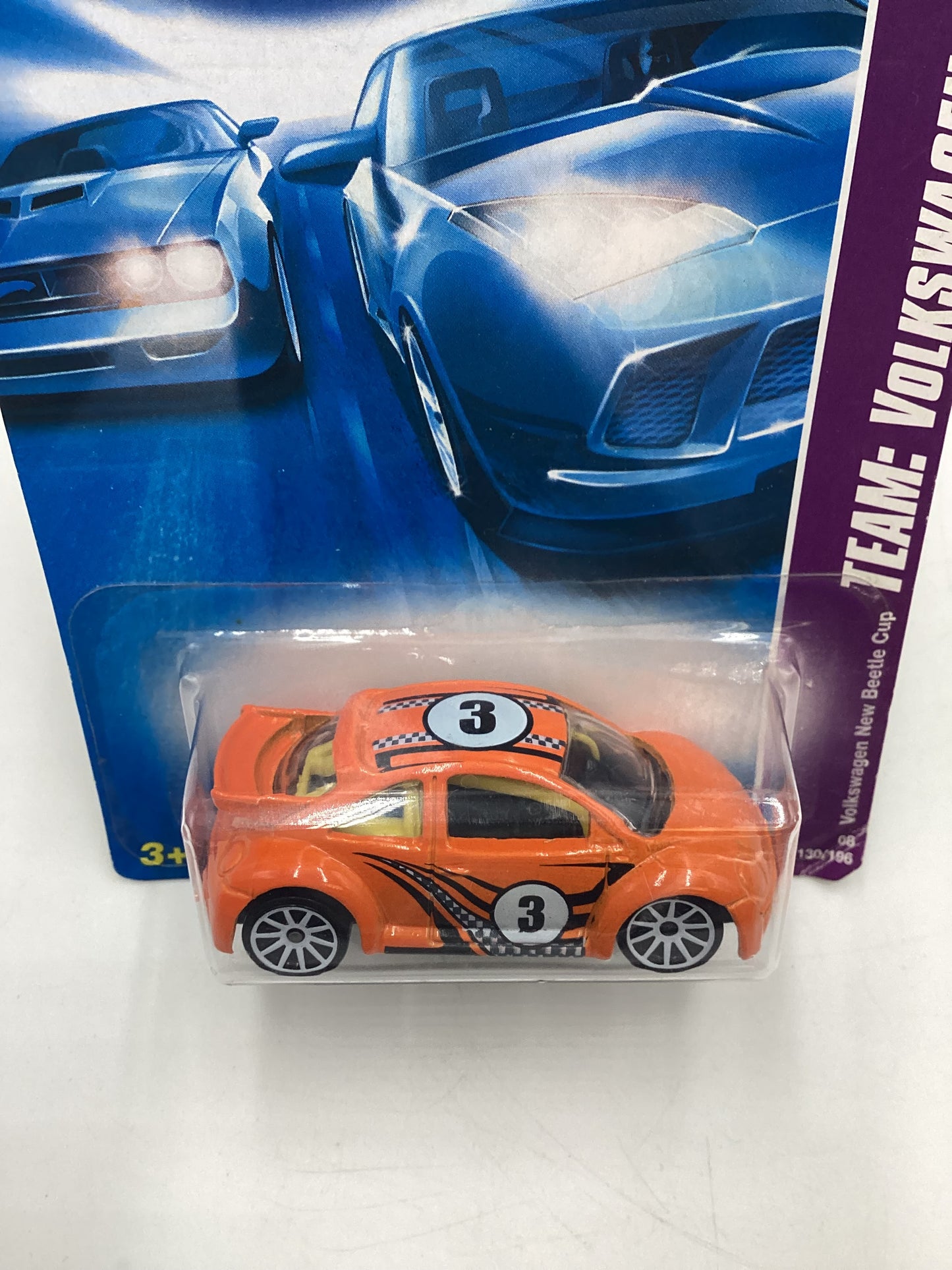 2008 Hot Wheels HW Team: Volkswagen #130 Volkswagen New Beetle Cup Orange 97E