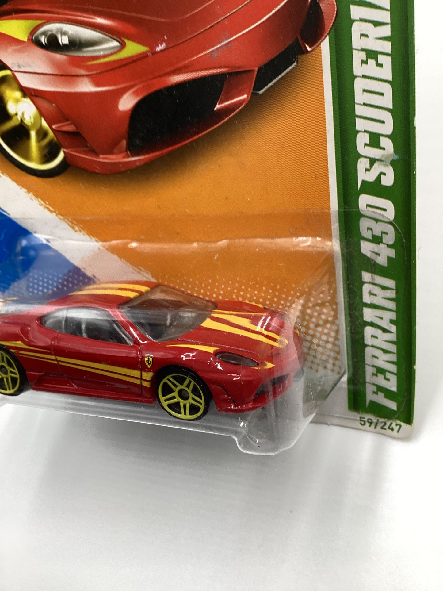 2012 Hot Wheels Treasure Hunt #59 Ferrari 430 Scuderia Red Card not Perfect 273A