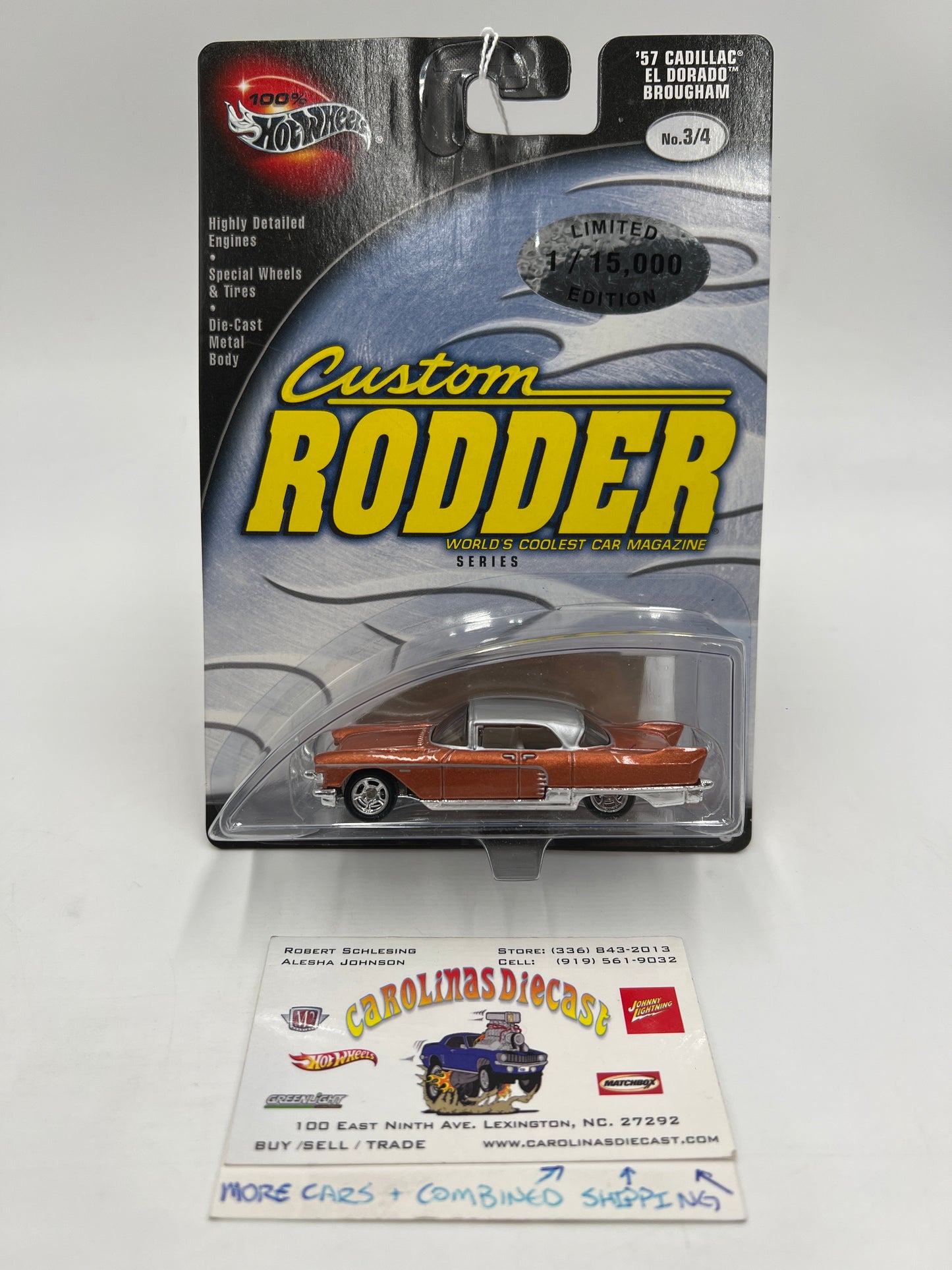 Hot Wheels Premium 100% Custom Rodder #3 57 Cadillac El Dorado Brougham 242G