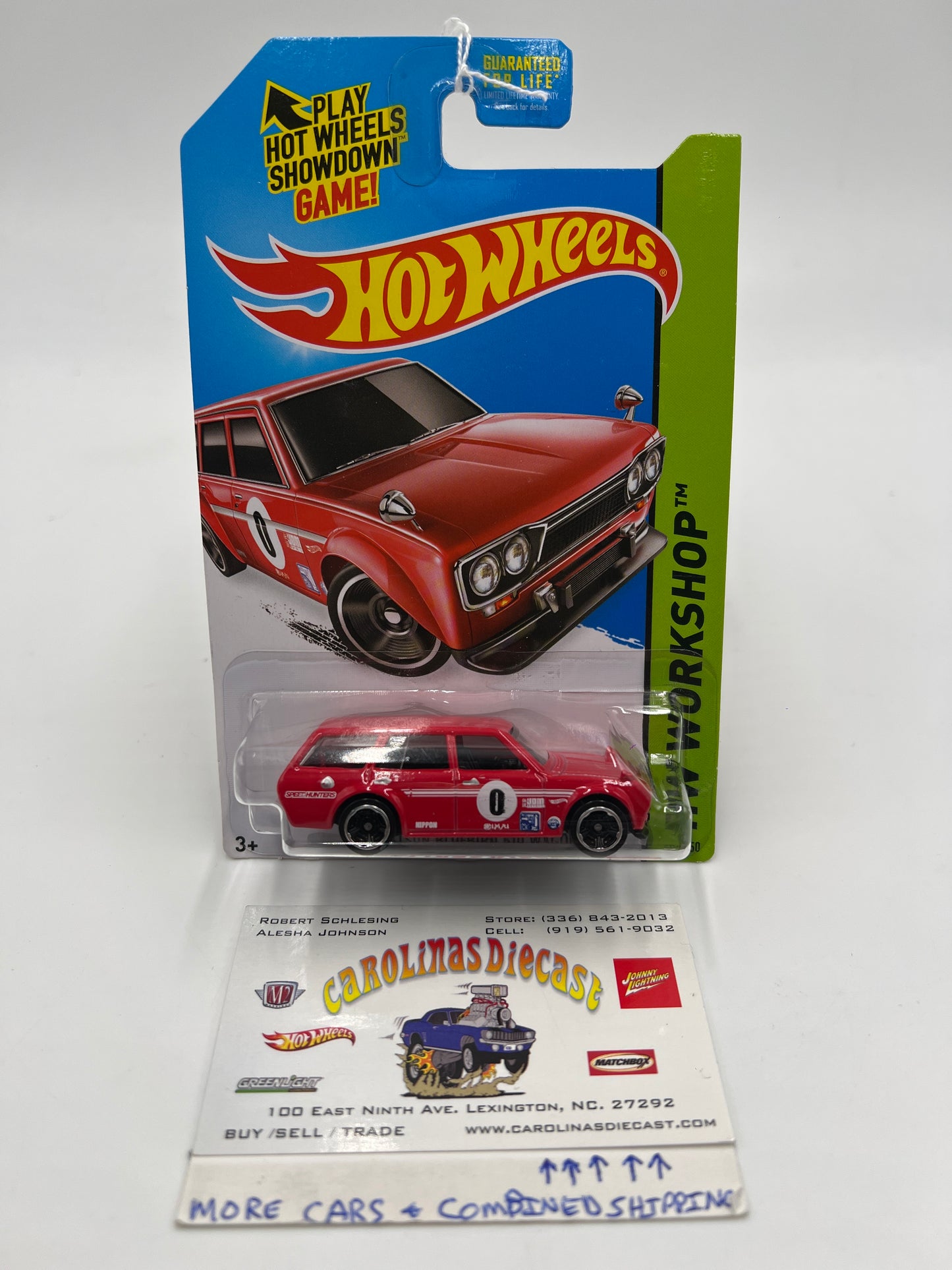2014 Hot Wheels Workshop #206 71 Datsun Bluebird 510 Wagon Red (Mesh Grille) 88D