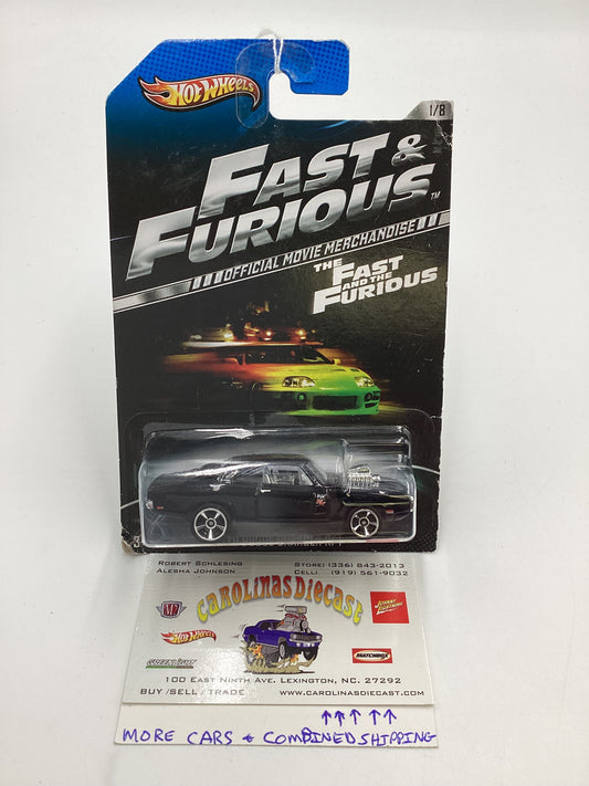 2014 Hot Wheels Fast and Furious #1 70 Dodge Charger R/T Black Bad Card 71G