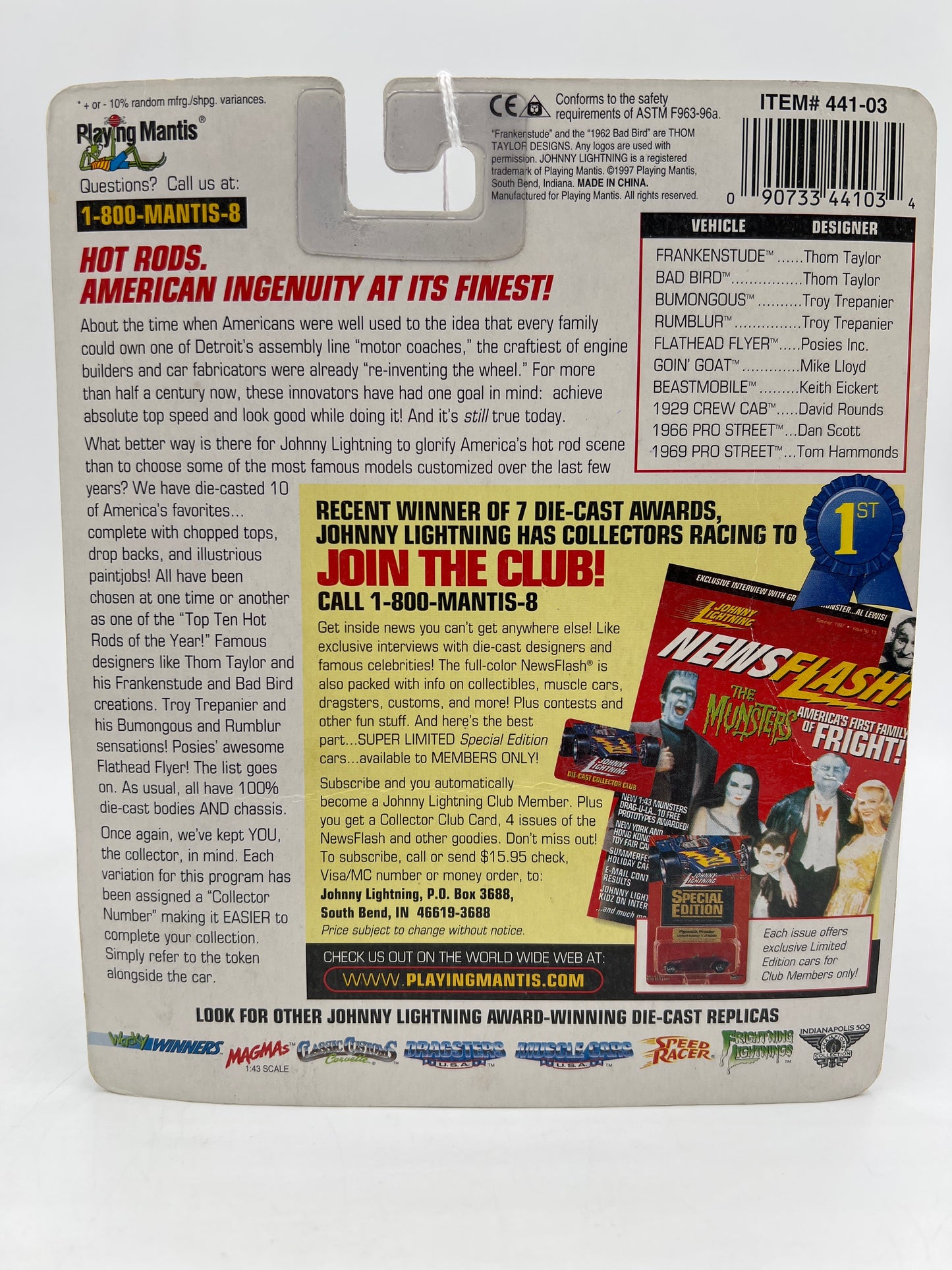 Johnny Lightning White Lightning Chase Hot Rods #483 Flathead Flyer Ford White