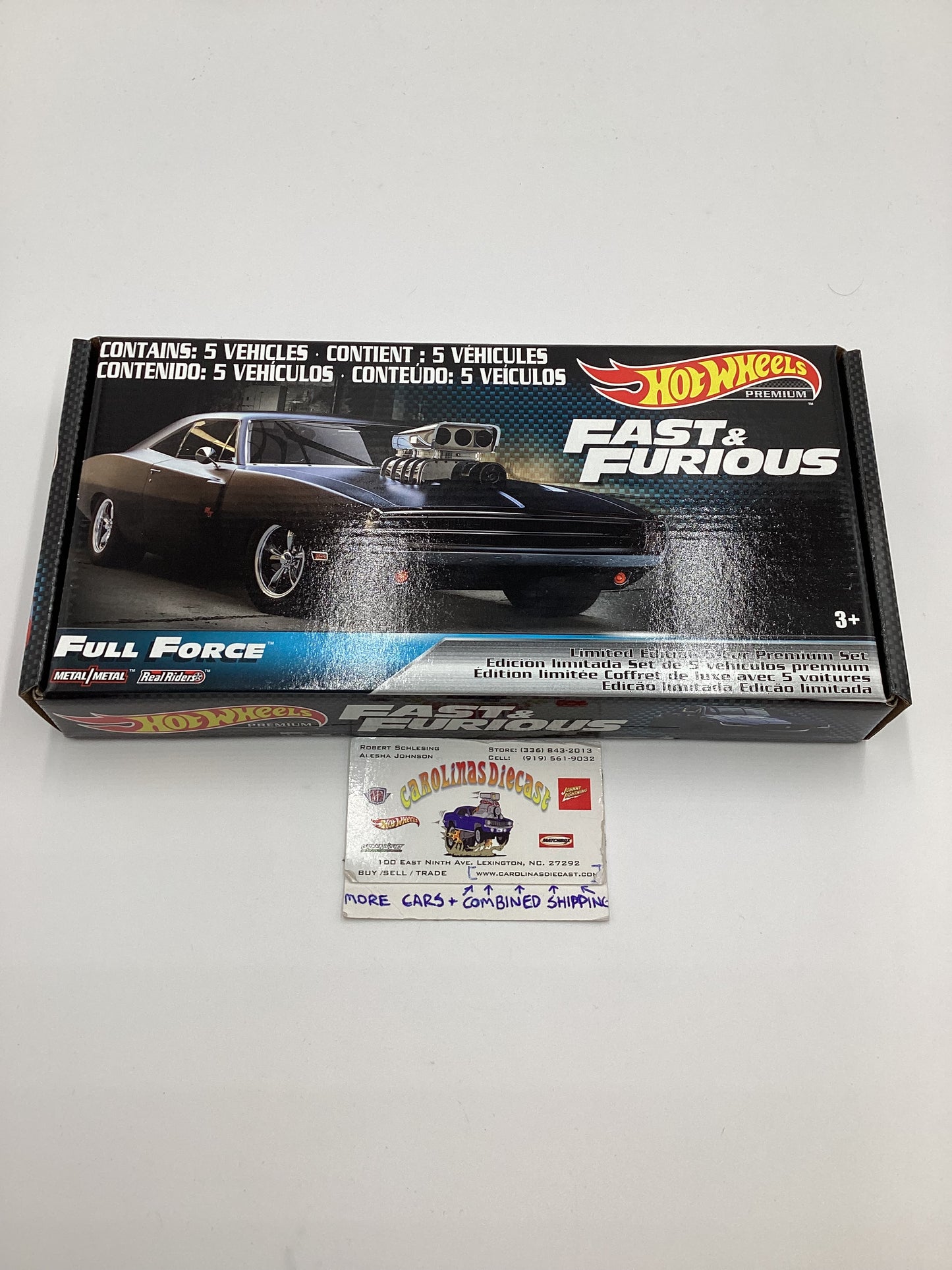 Hot Wheels Fast and Furious Full Force Sealed Premium 5 Car Set