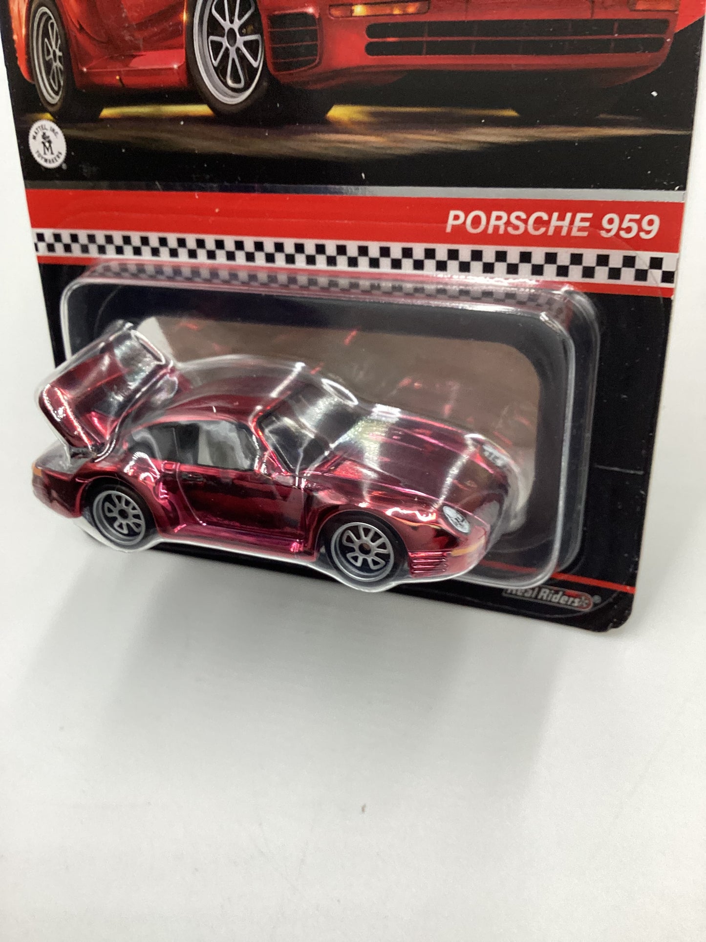 Hot Wheels RLC Non Sticker Card Porsche 959 Red with protector