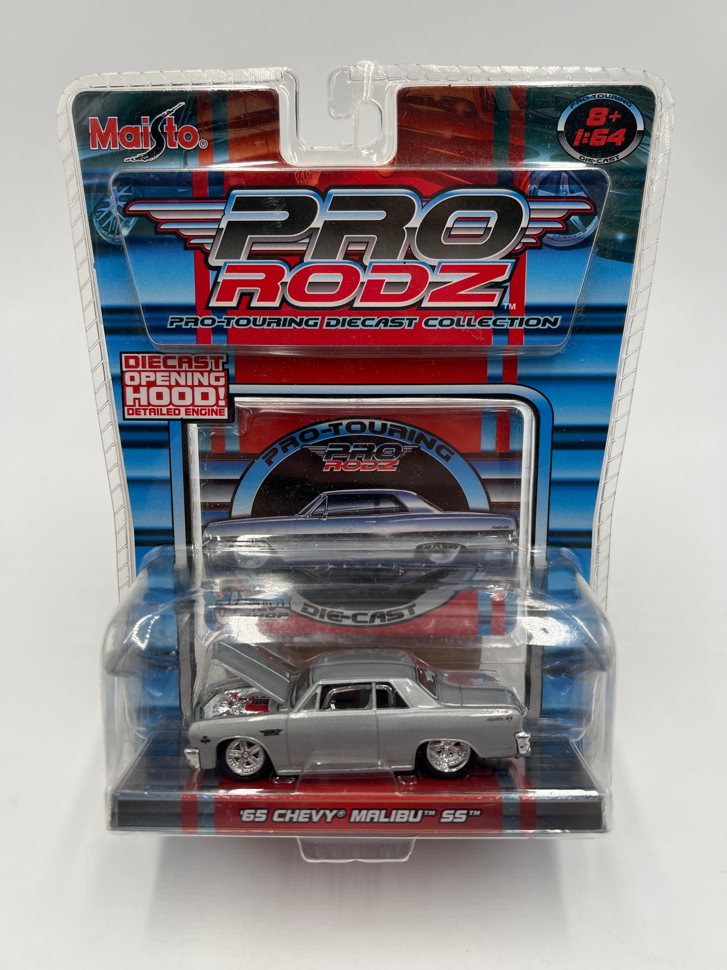 Maisto 1/64 Pro Rodz 65 Chevy Malibu SS Silver 185H