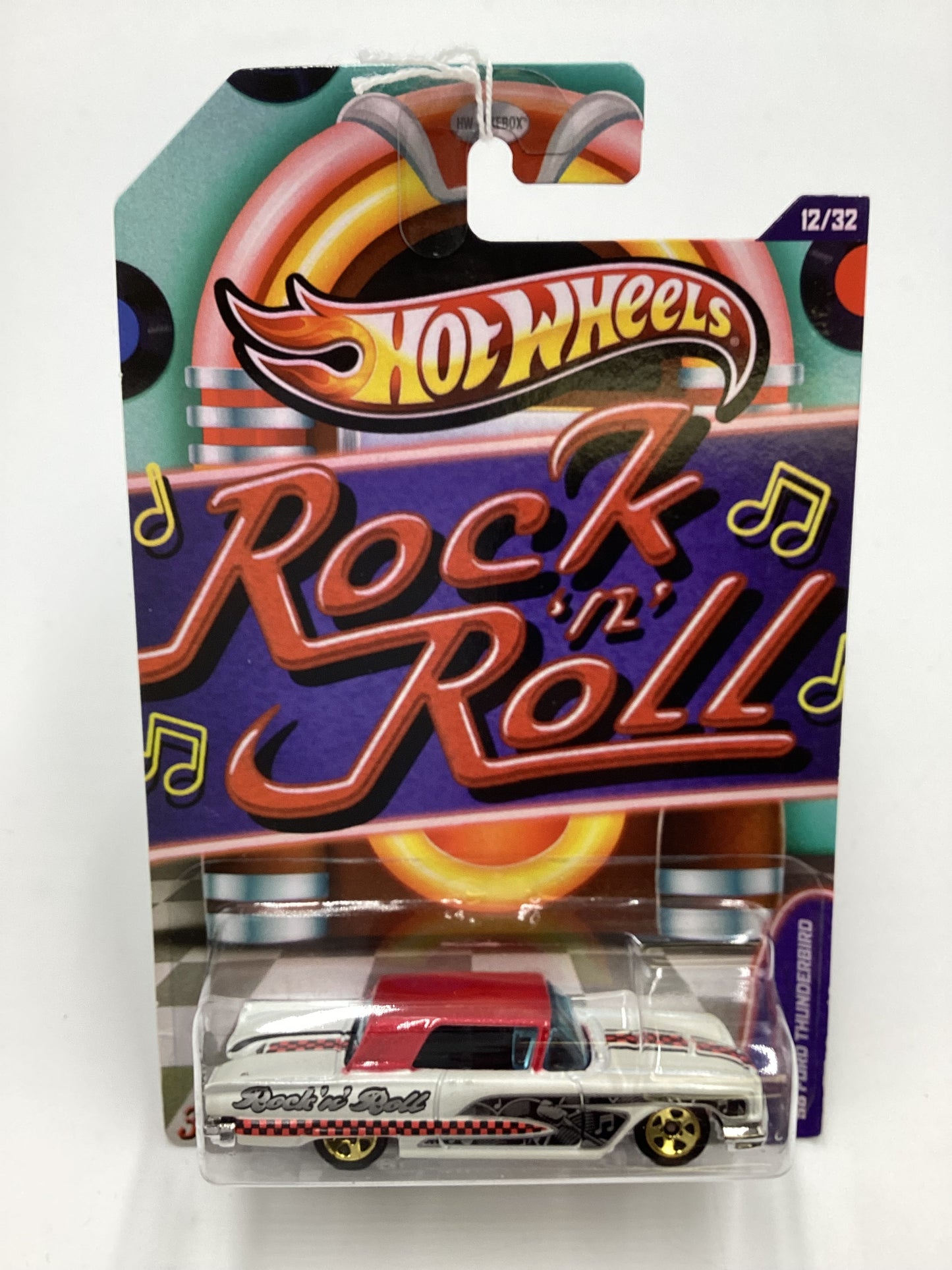 Hot wheels Jukebox Rock N Roll #12 58 Ford Thunderbird White 160J