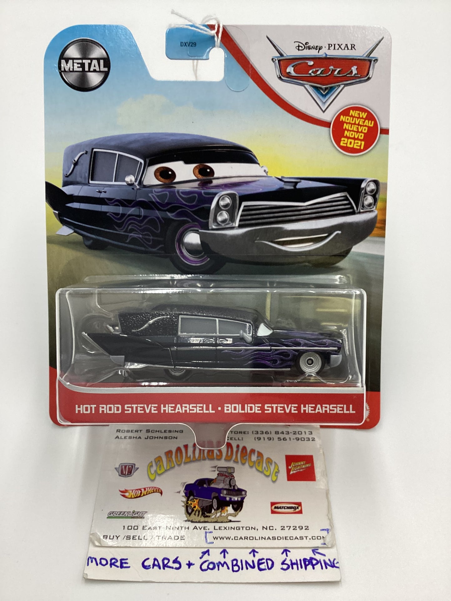 2021 Disney Pixar Cars Hot Rod Steve Hearsell Black 138B