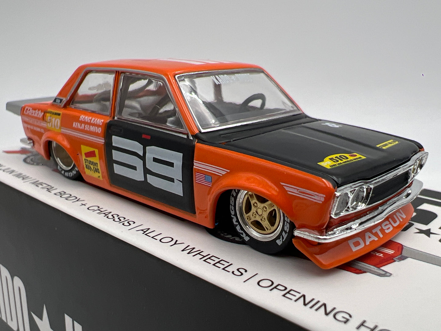 Mini GT Kaido House #004 Datsun 510 Pro Street Orange