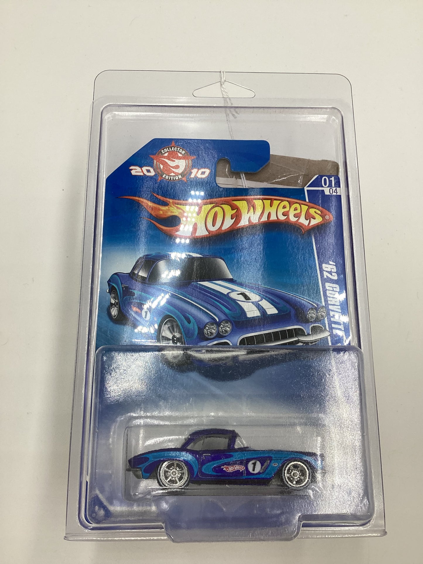 2010 Hot Wheels Collectors Edition #1 62 Corvette Blue with protector