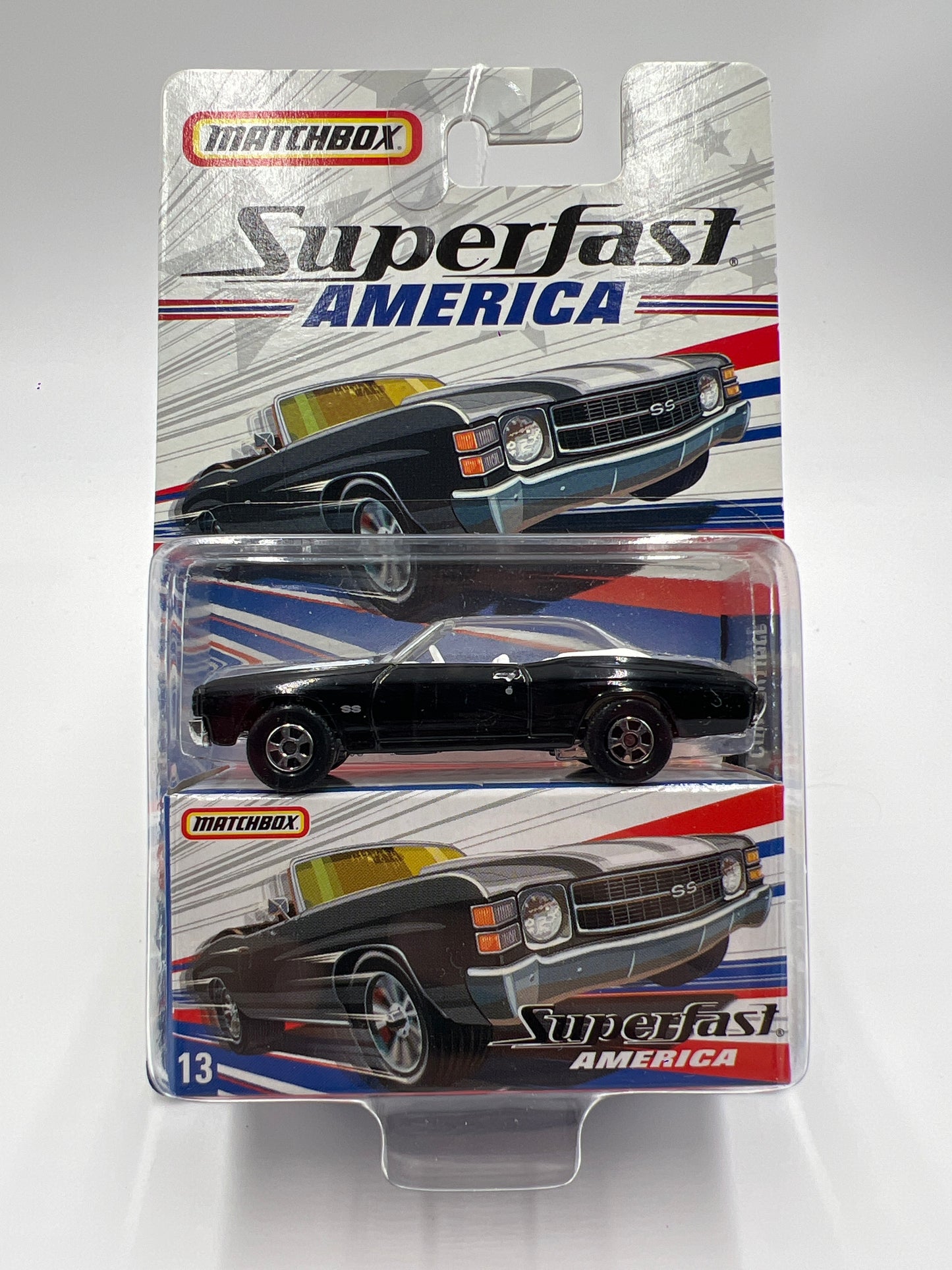 Matchbox Superfast America #13 1971 Chevelle SS Convertible Black 173C