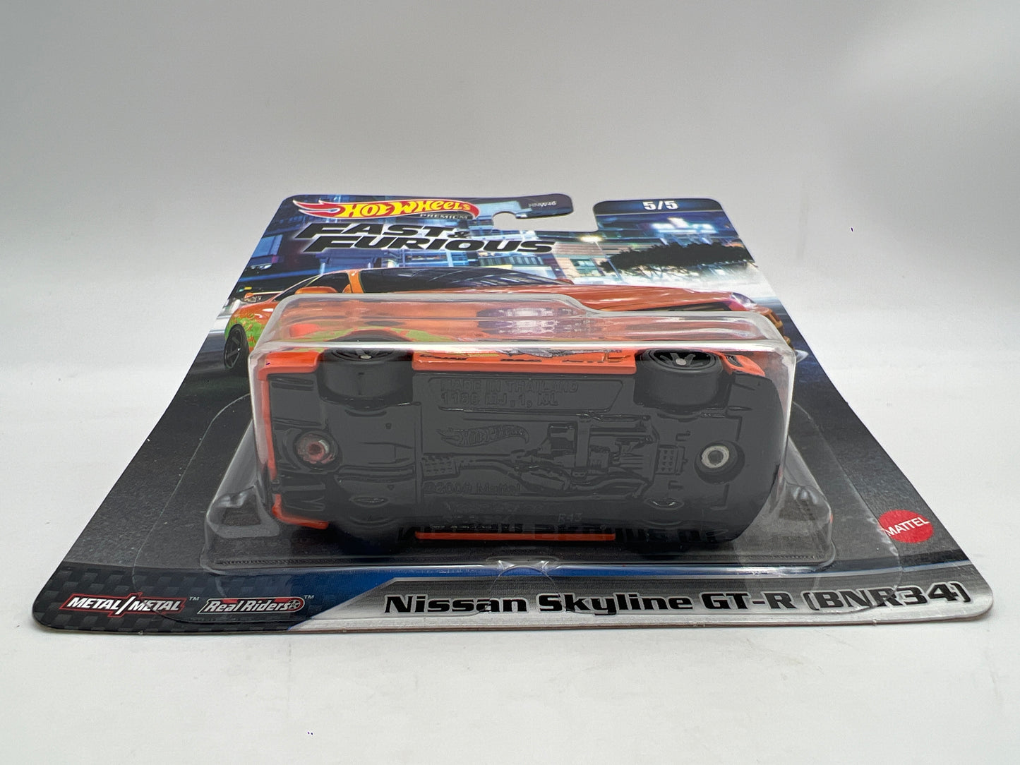 Hot Wheels Premium Fast & Furious #5 Nissan Skyline GT-R BNR34 Orange W/Protector